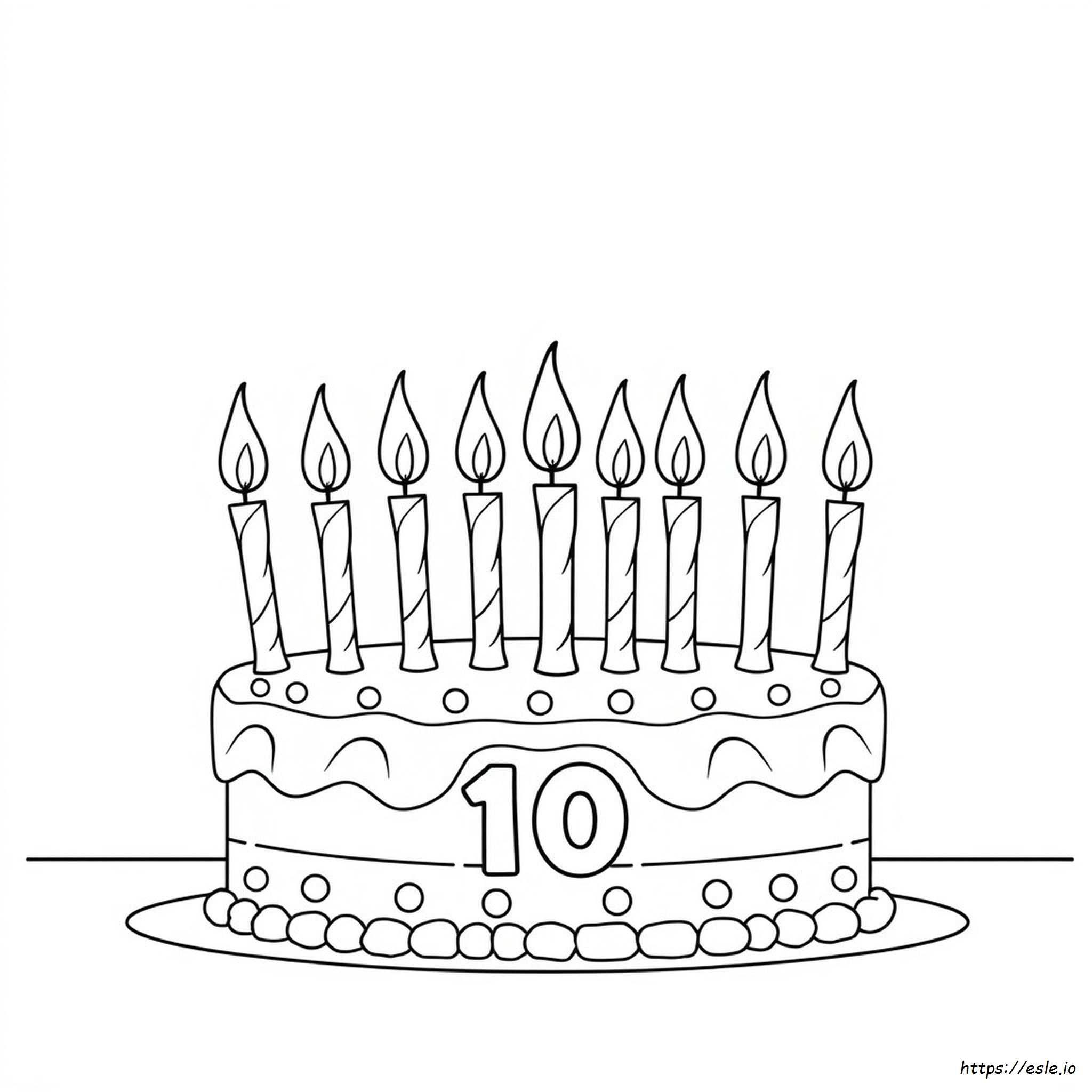 Nummer 10 Ausmalbild Zum Ausdrucken