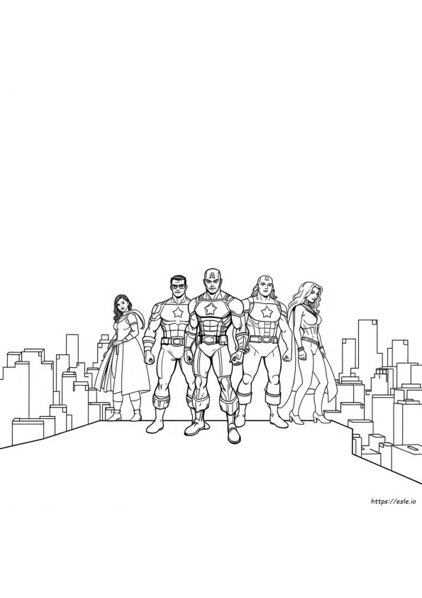 Schizzo Degli Avengers Da Colorare