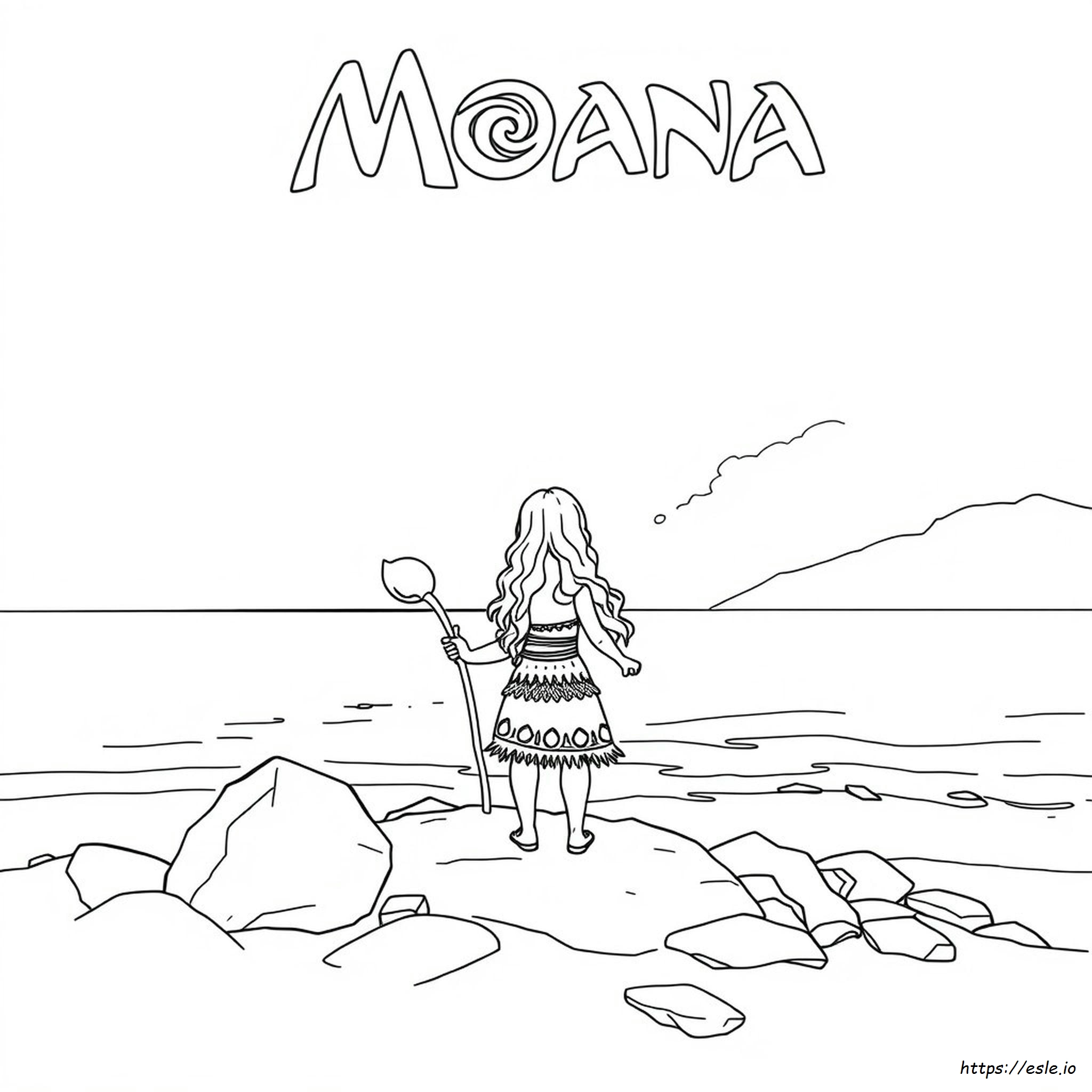 Moana Mewarnai Gambar Gratis untuk Dicetak