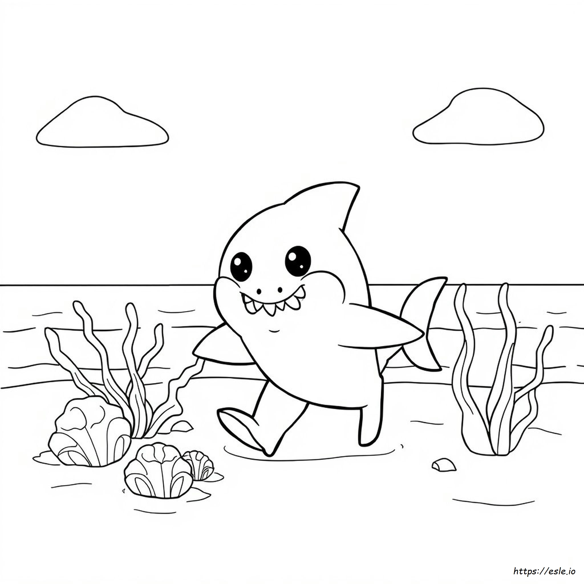 Páginas Para Colorear De Baby Shark