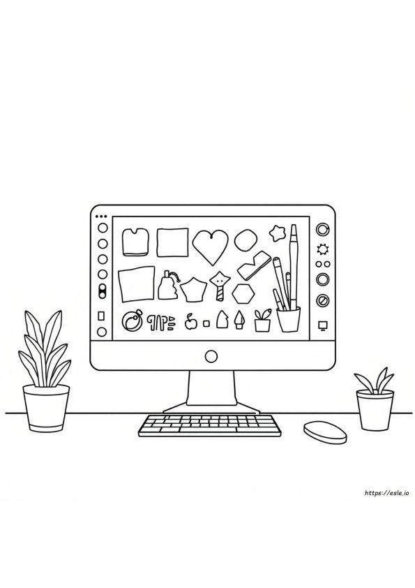 Ausmalbilder Computer