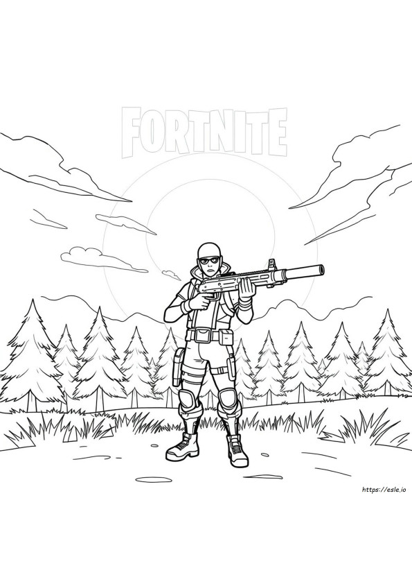 Fucile Di Fortnite Da Colorare