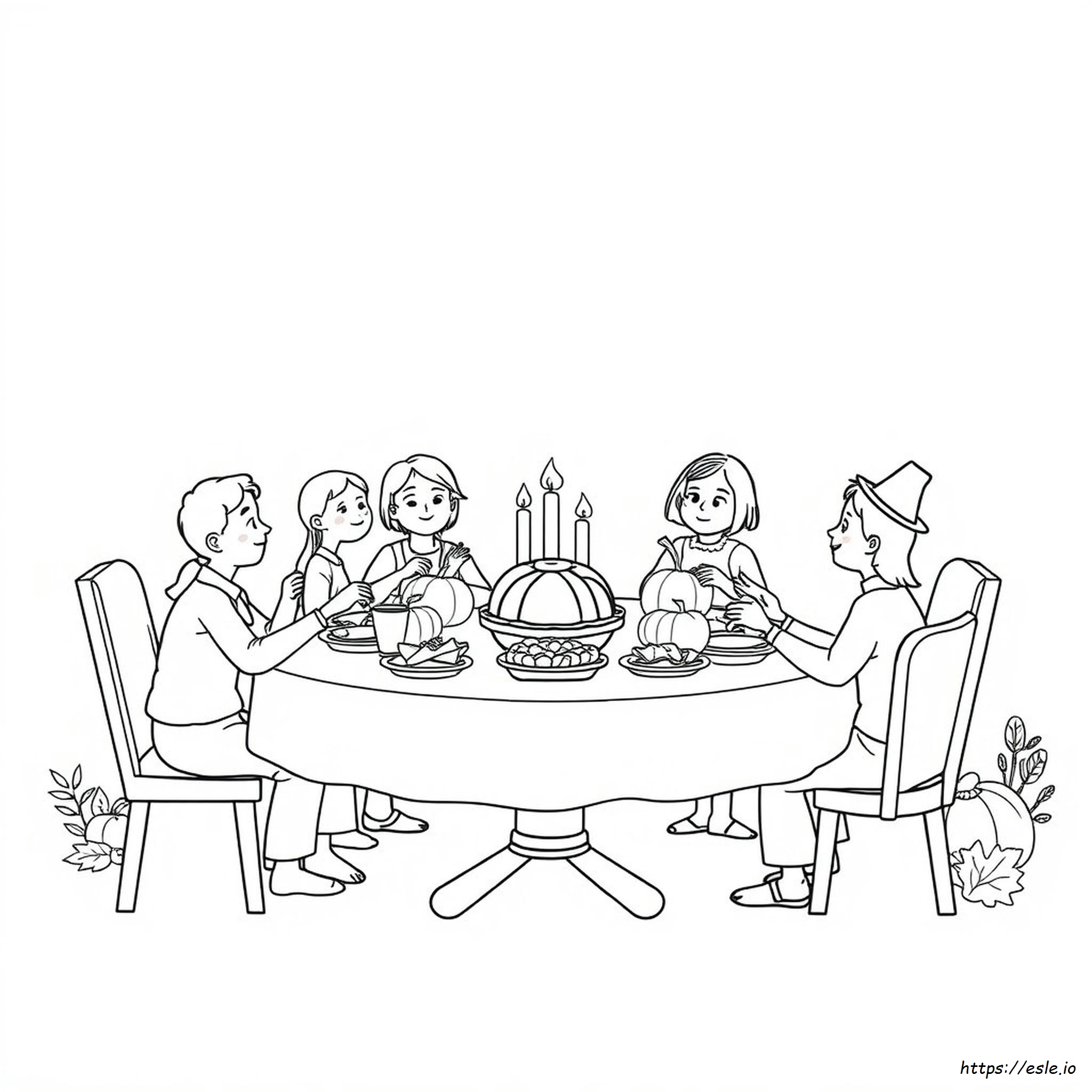 Gambar Mewarnai Thanksgiving Gratis - Halaman Mewarnai PDF