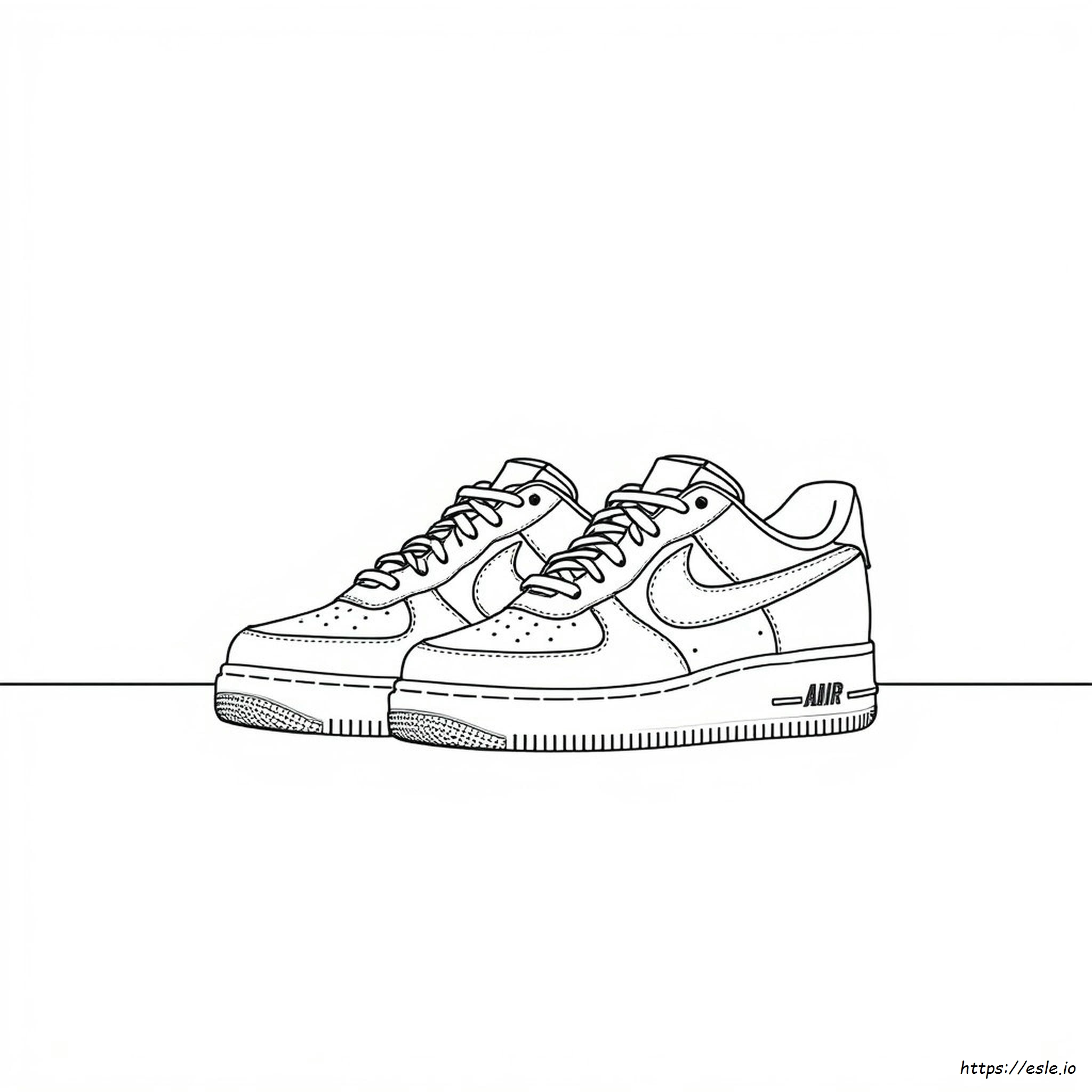 Air Force One Sepatu Mewarnai Gambar