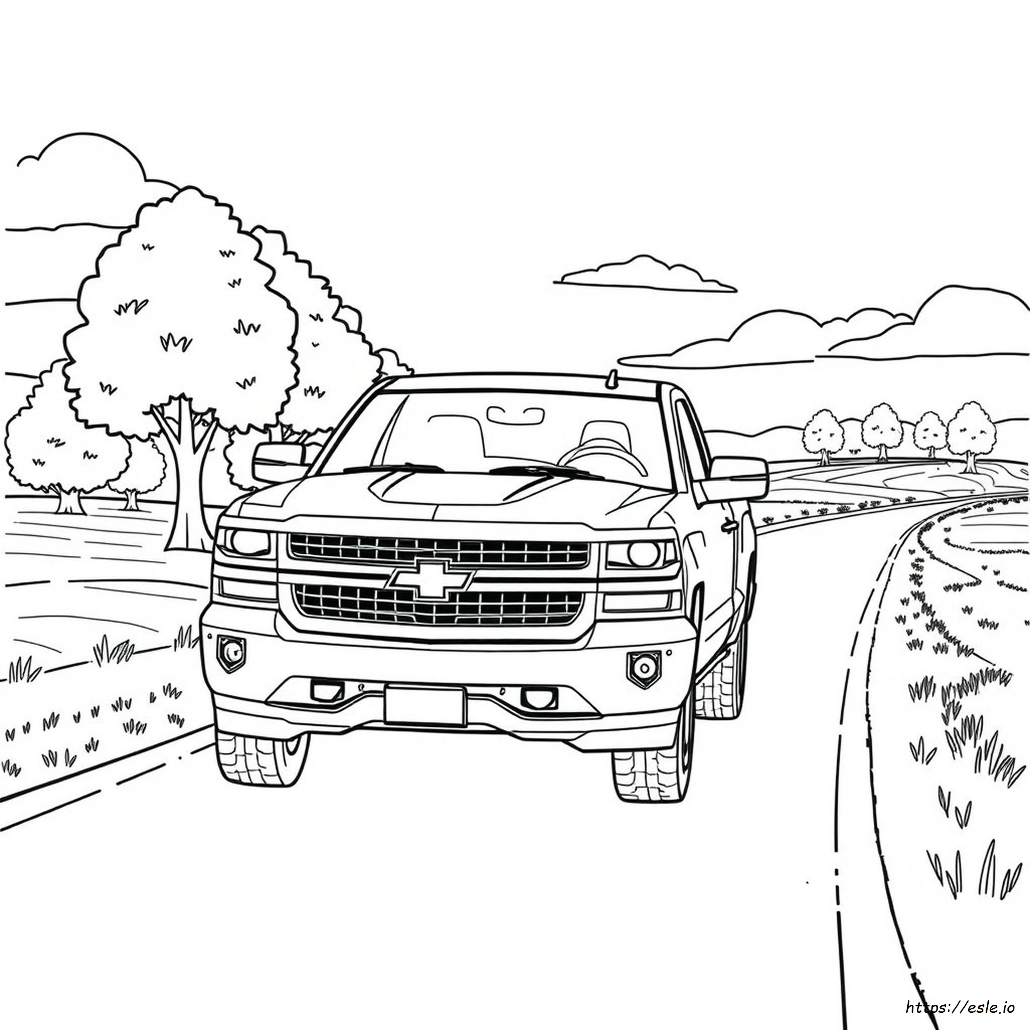 Chevy Truck Coloring Page - Free Printable