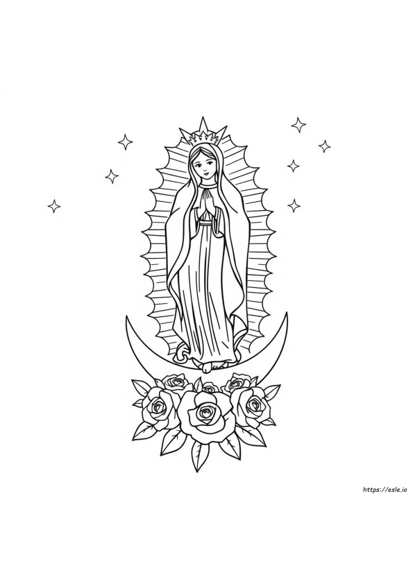 Guadalupe Para Colorear Virgen De Guadalupe Para Colorear