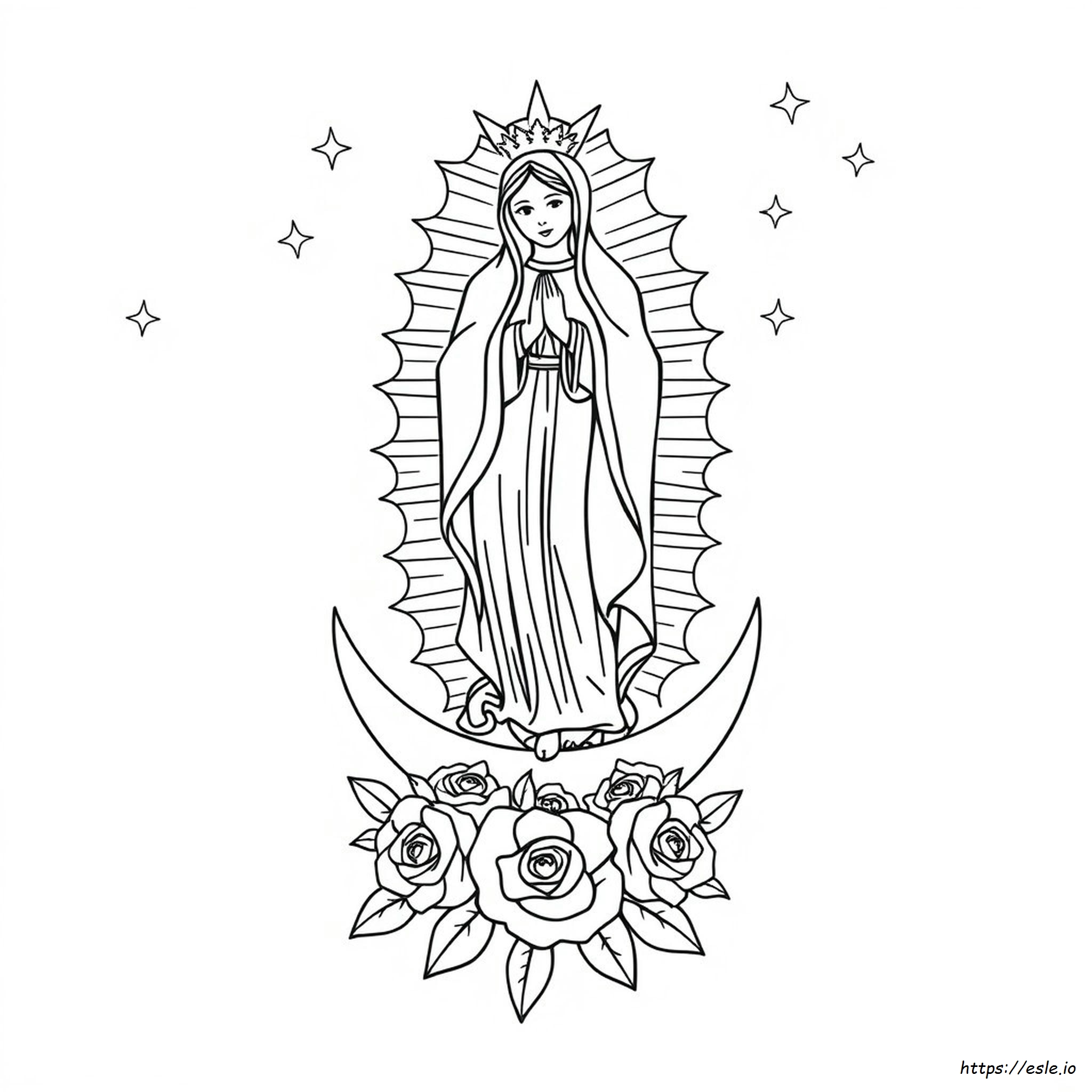 Guadalupe Coloring Pages Virgen De Guadalupe Para Colorear