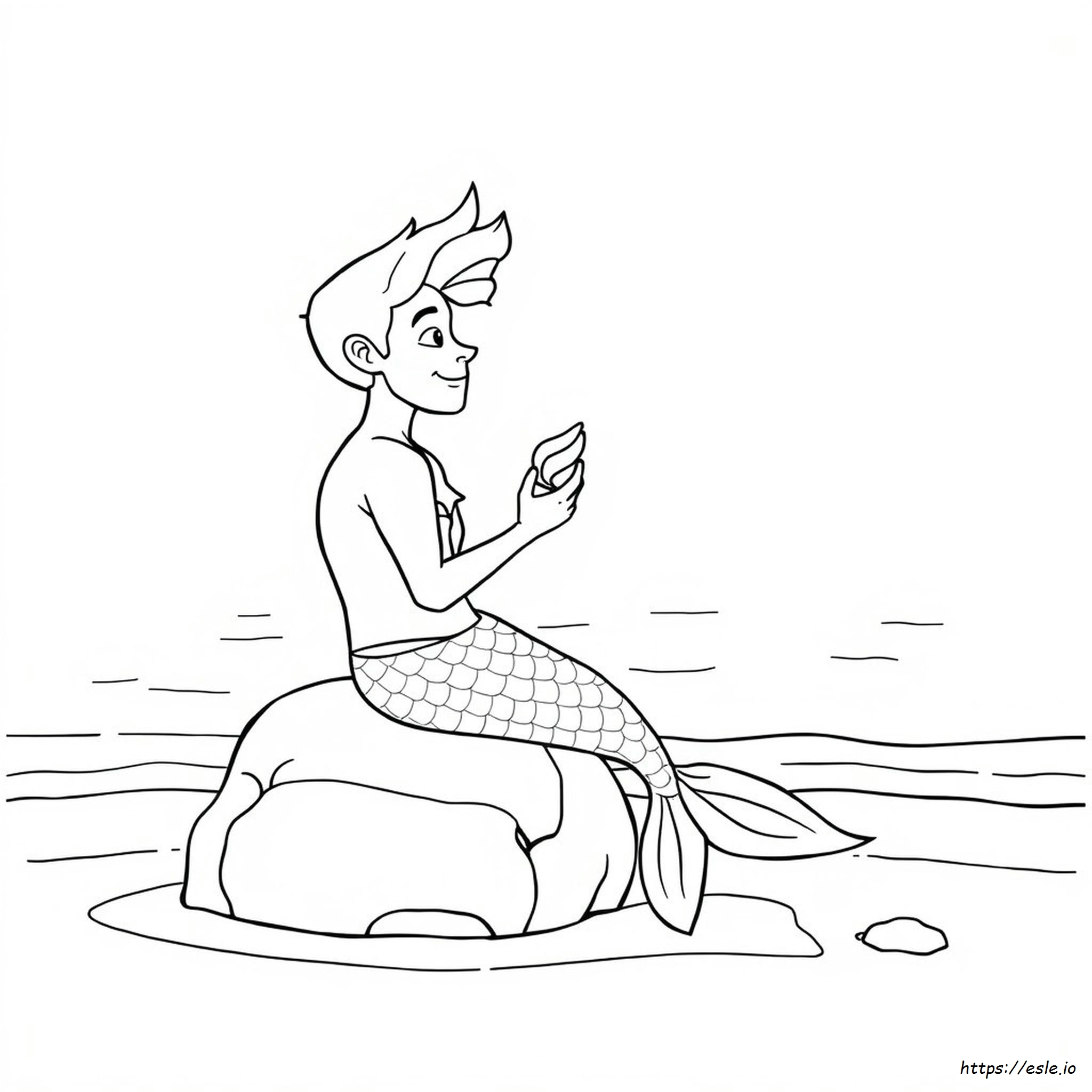 Putra Duyung Halaman Mewarnai