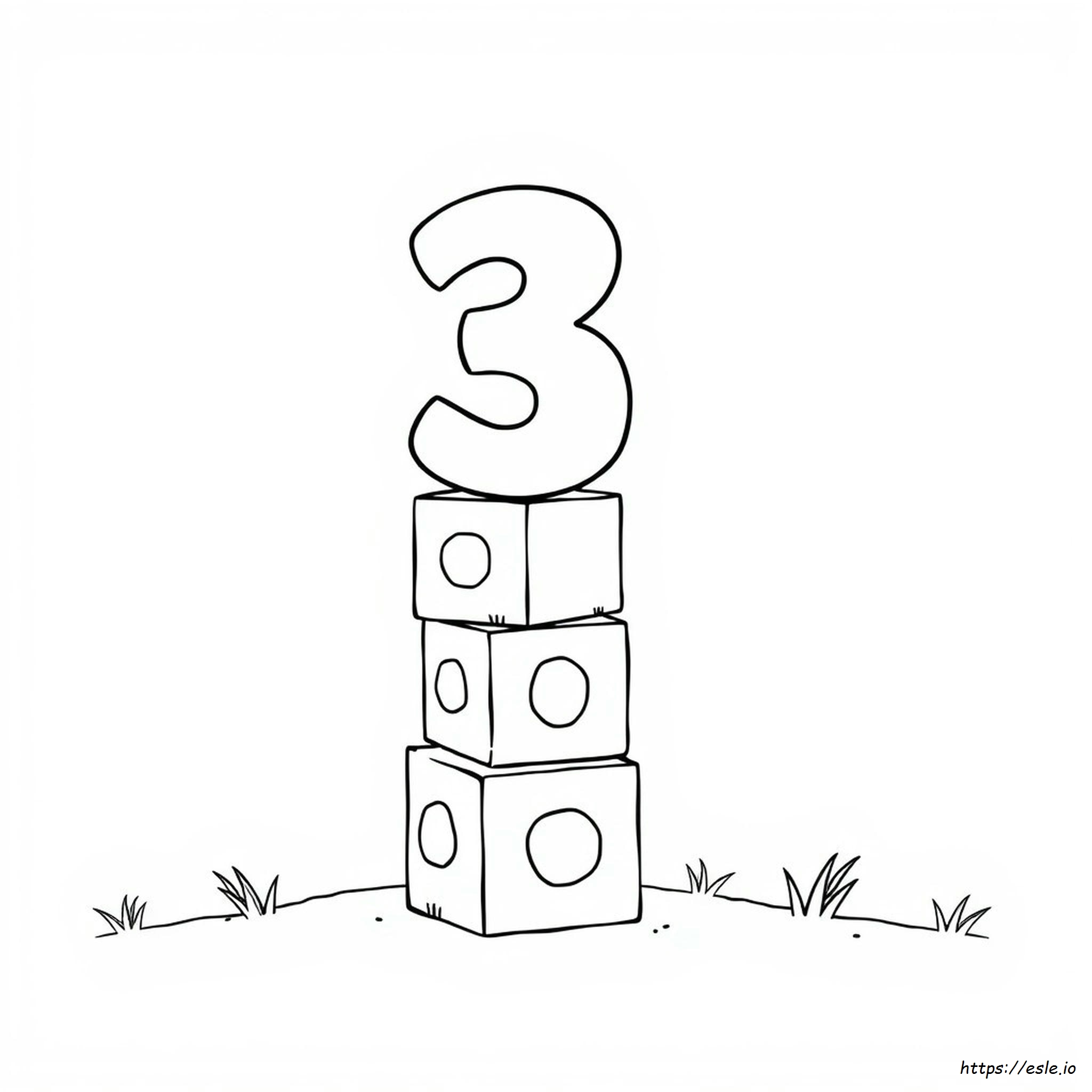Number 3 Coloring Page