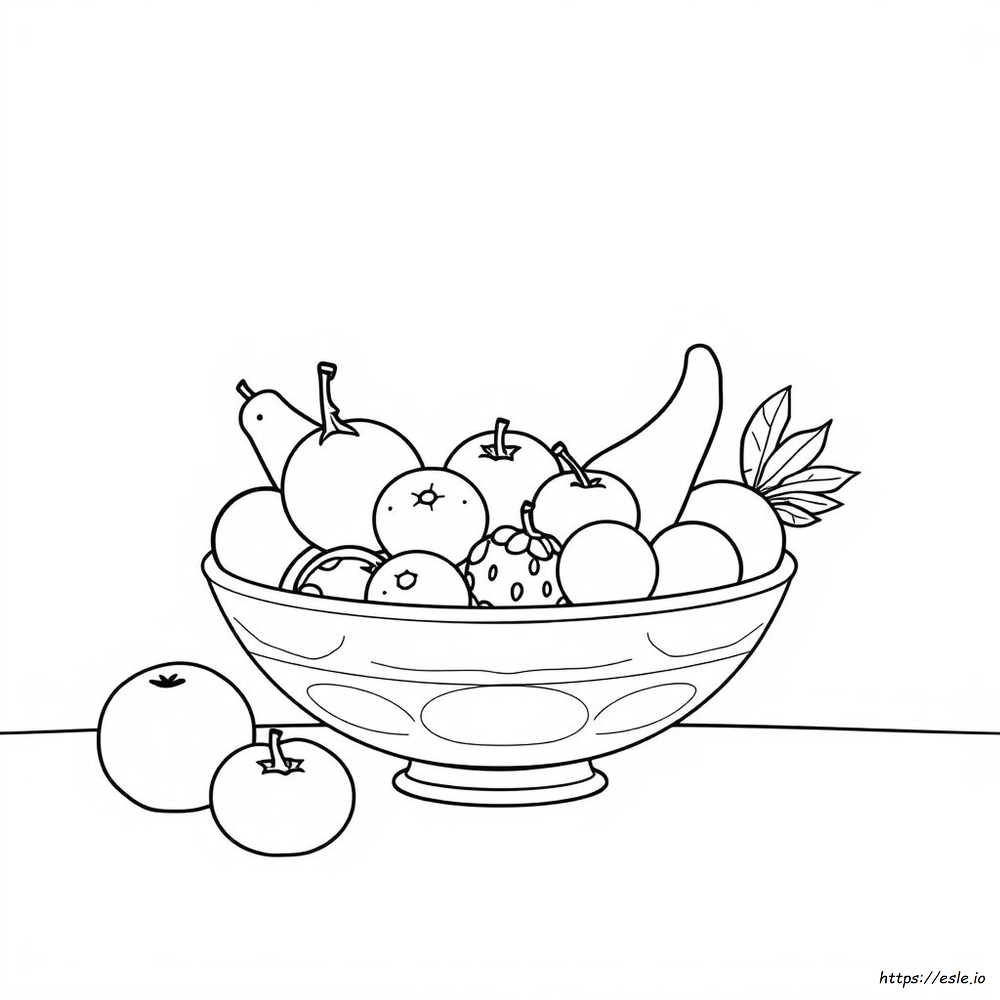 Fruttiera Da Colorare - PDF Gratuito Da Stampare