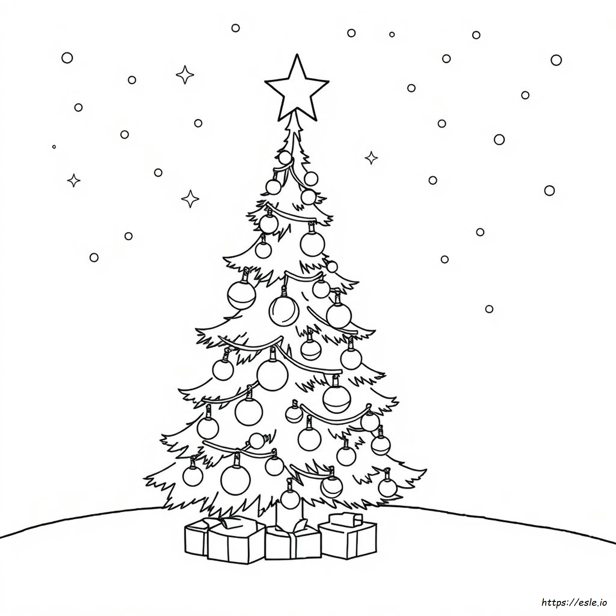 Coloring Page - Free Printable Christmas Tree