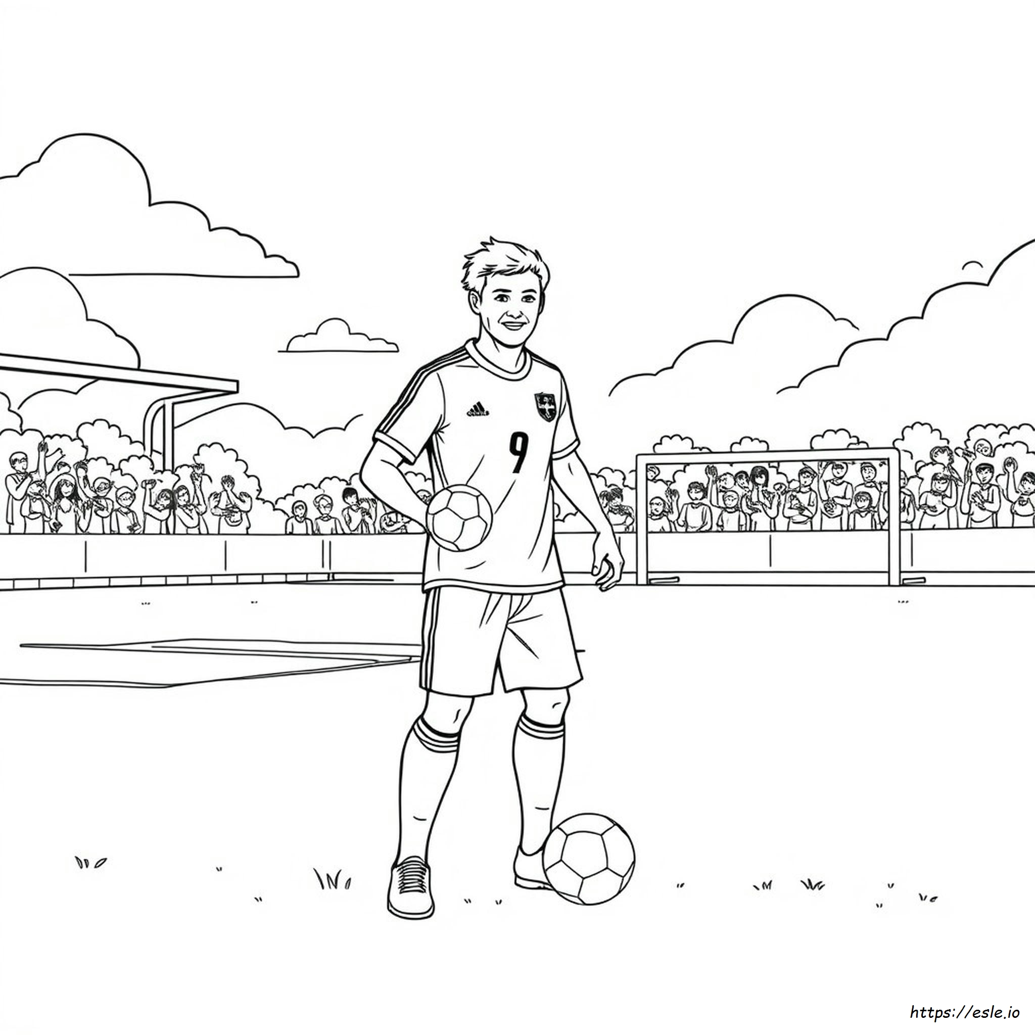 Holland Soccer Player Coloring Page