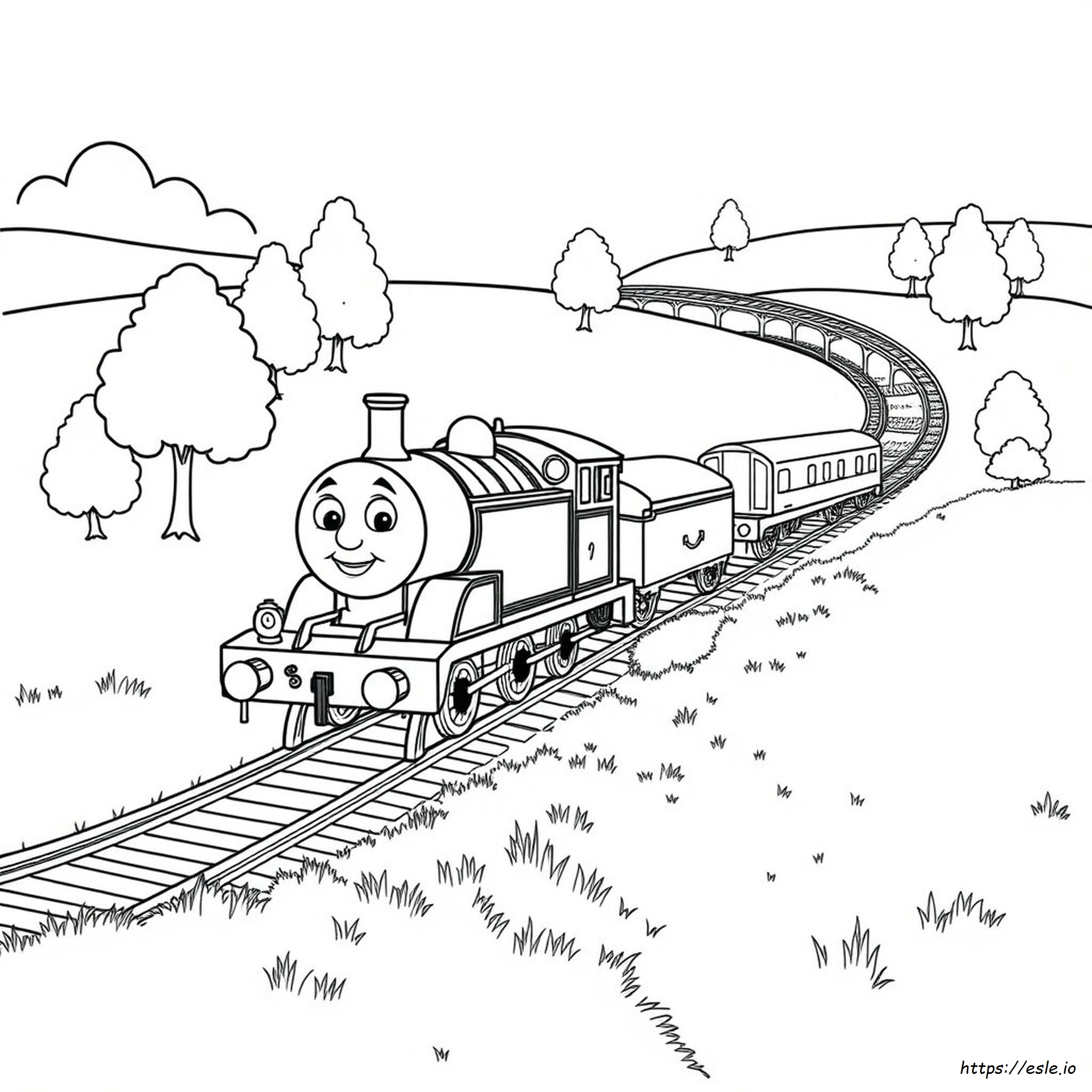 Thomas Die Lokomotive Ausmalbild für Kinder zum Ausdrucken