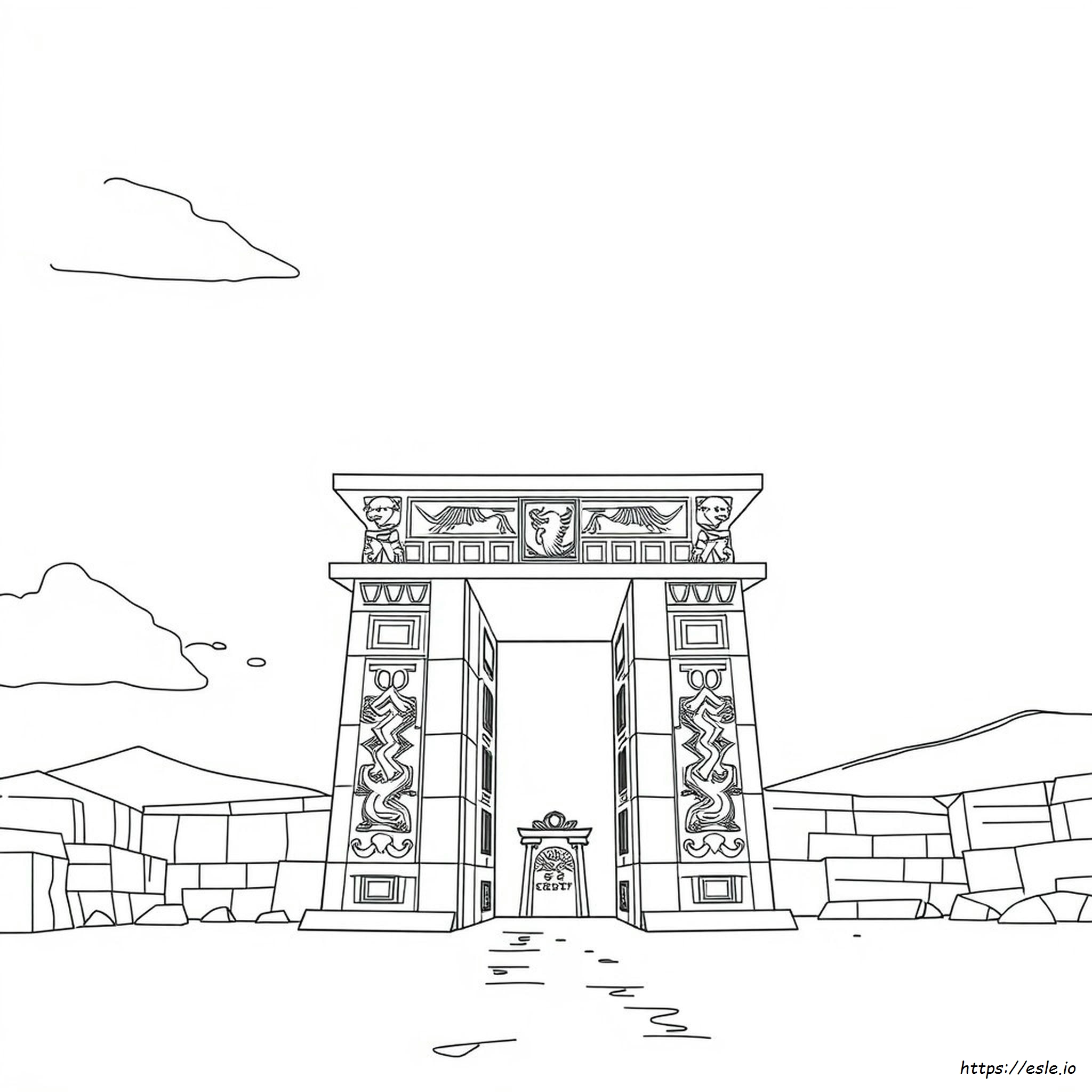 Ishtar Gate Coloring Page