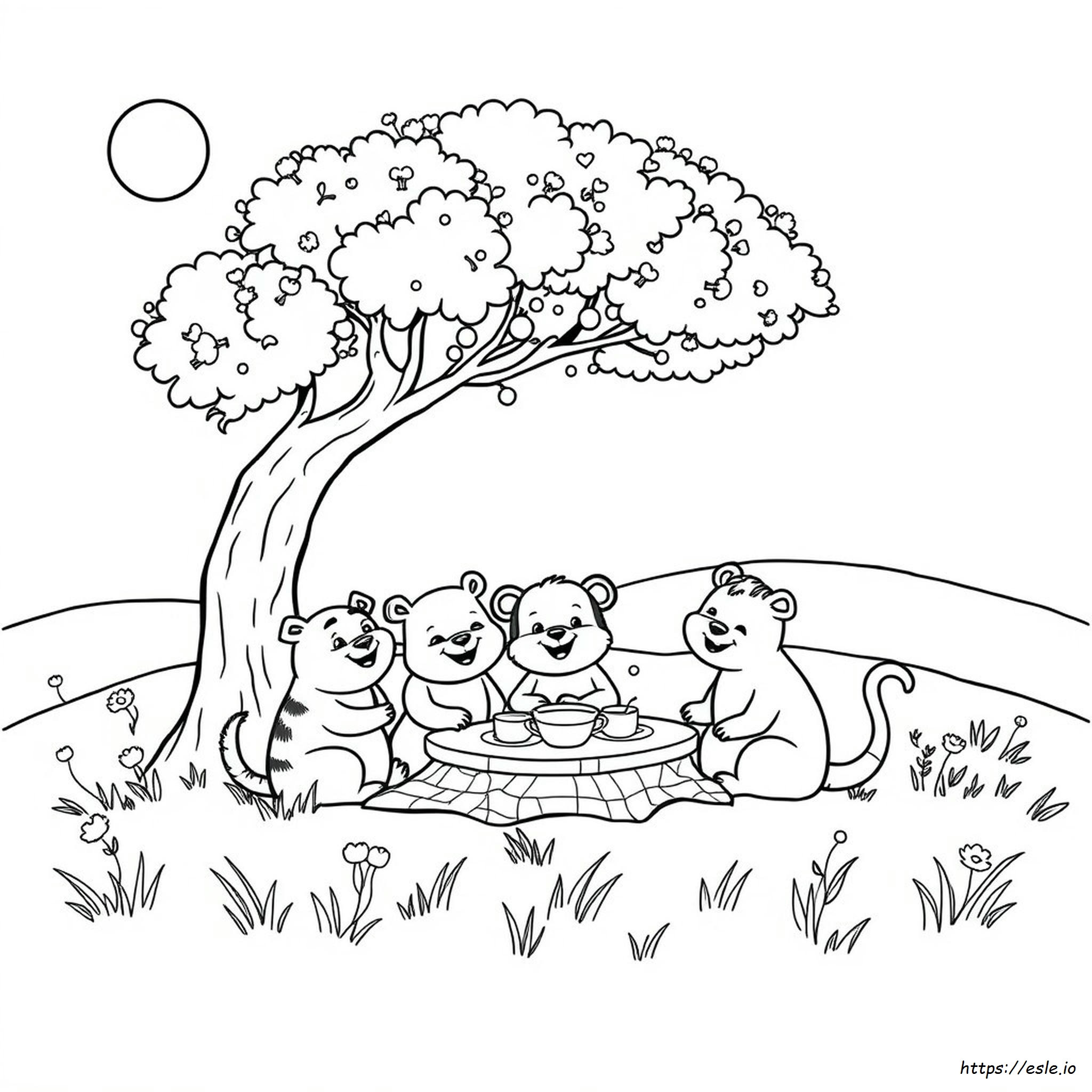 Smiling Critters Coloring Pages
