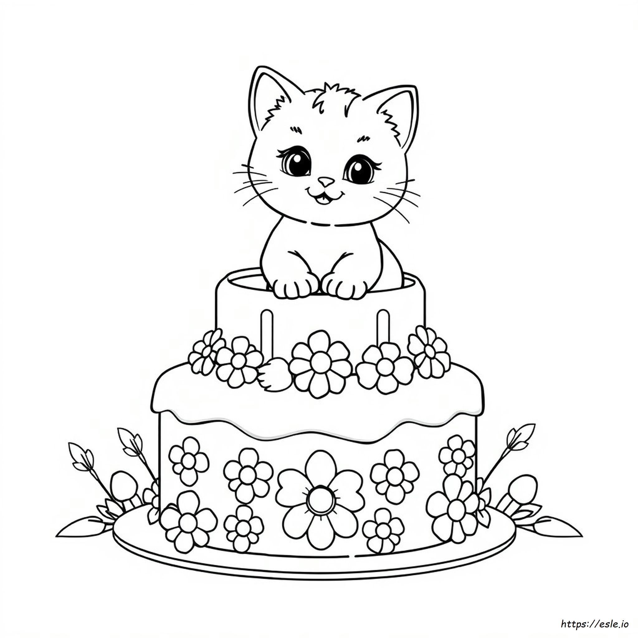 Kue Kucing Gambar Mewarnai