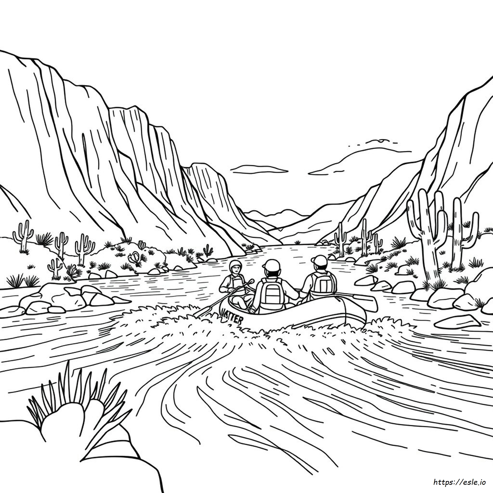 Colorado River Rafting Page Az - Printable Coloring Page