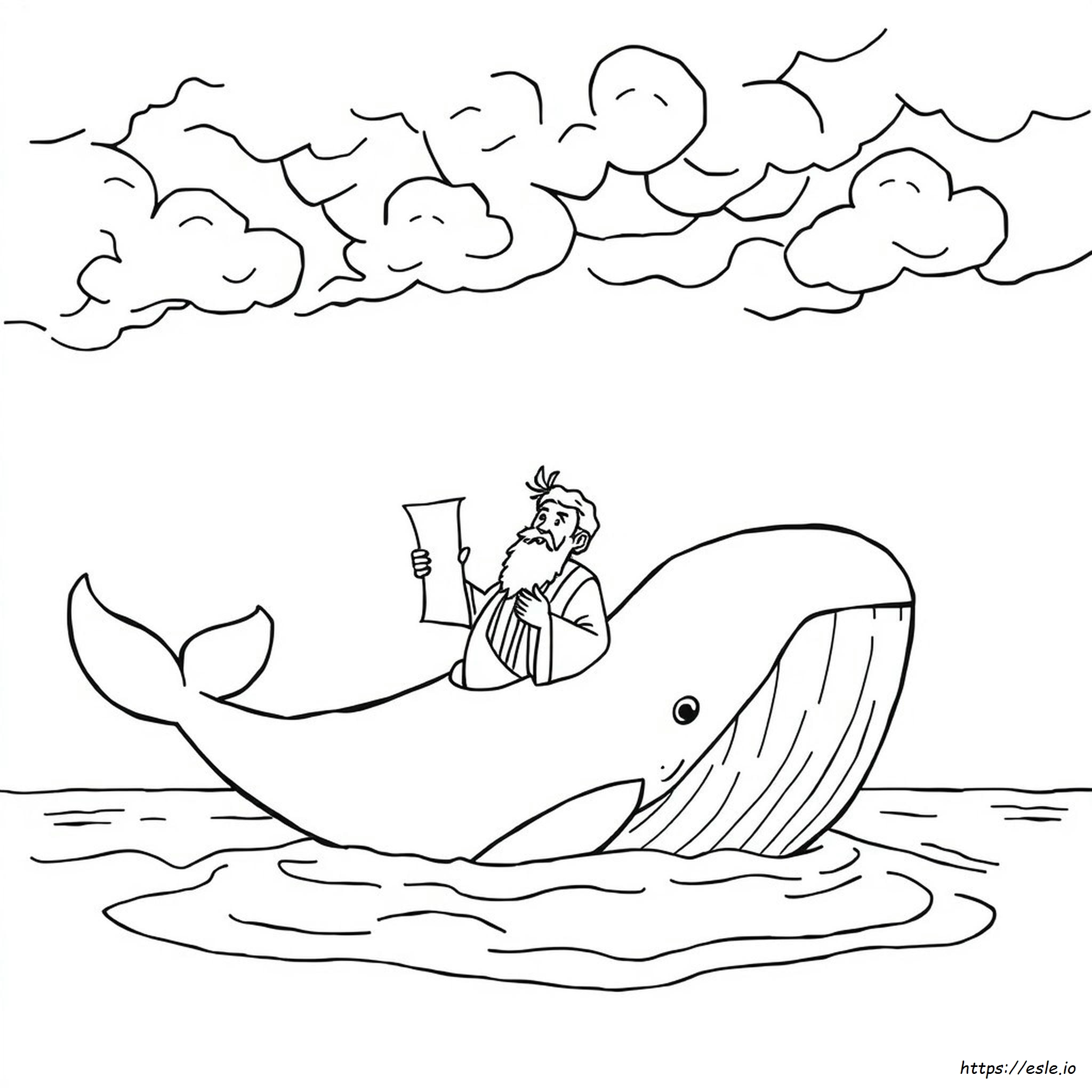 Libro De Jonás Y La Ballena Para Colorear