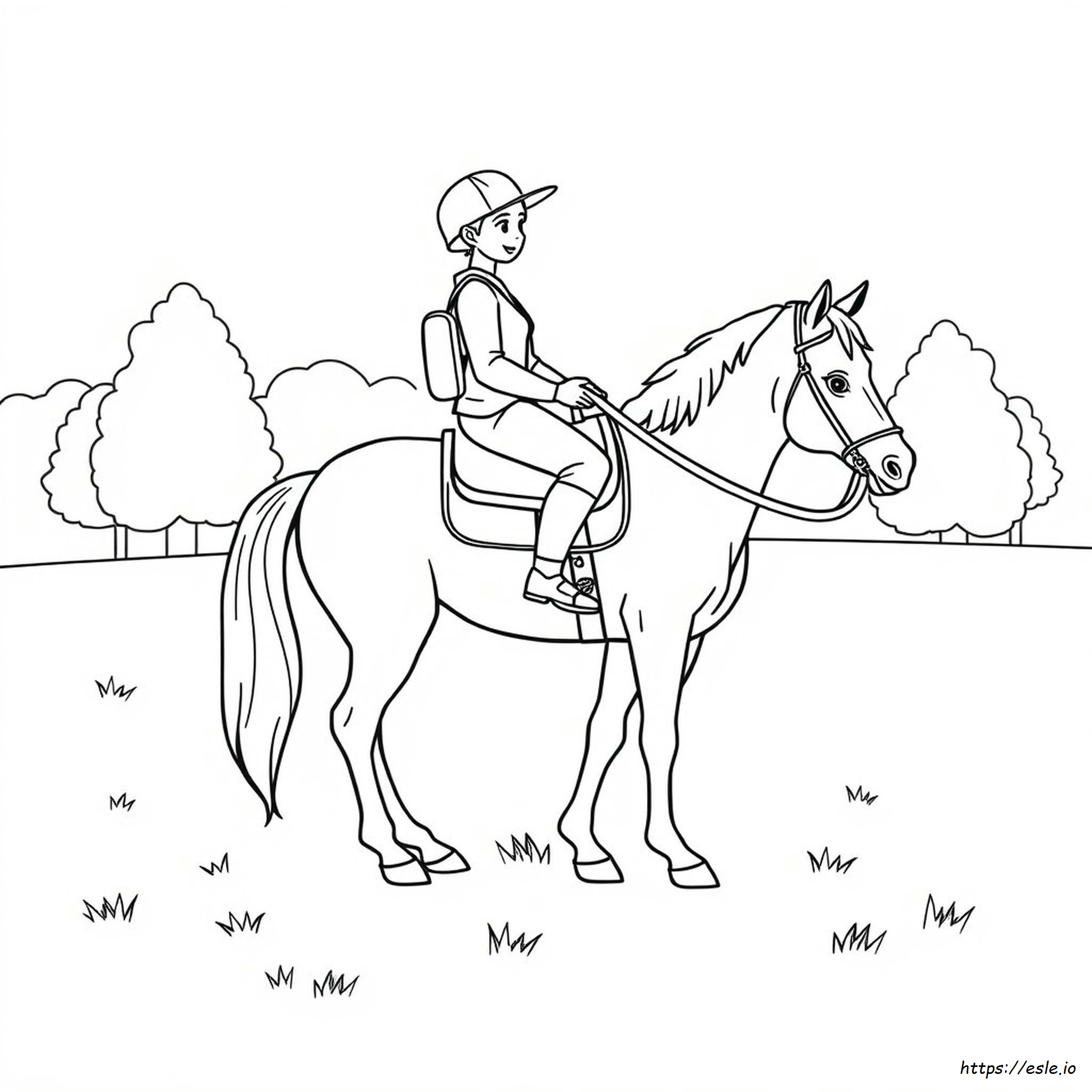 Horse With Saddle Coloring Page - Free Printable
