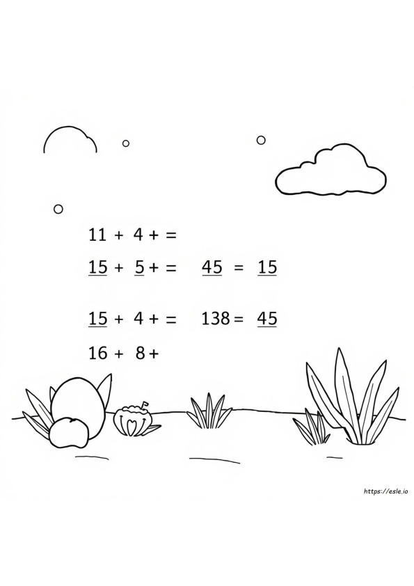 Free Printable Addition Coloring Pages