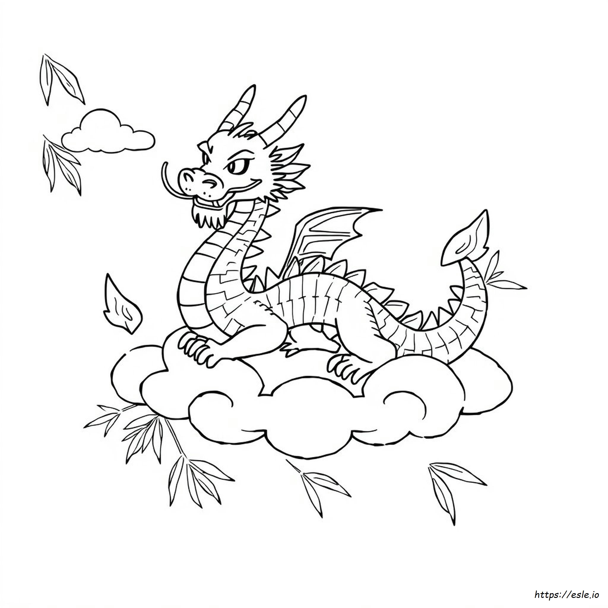 Easy Chinese Dragon Coloring Pages