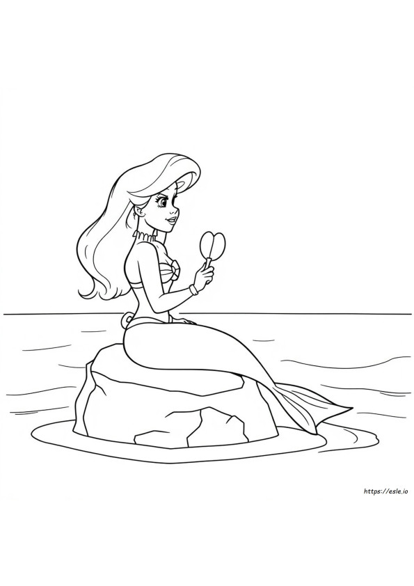 Ariel Little Mermaid Disney Princess Coloring Pages