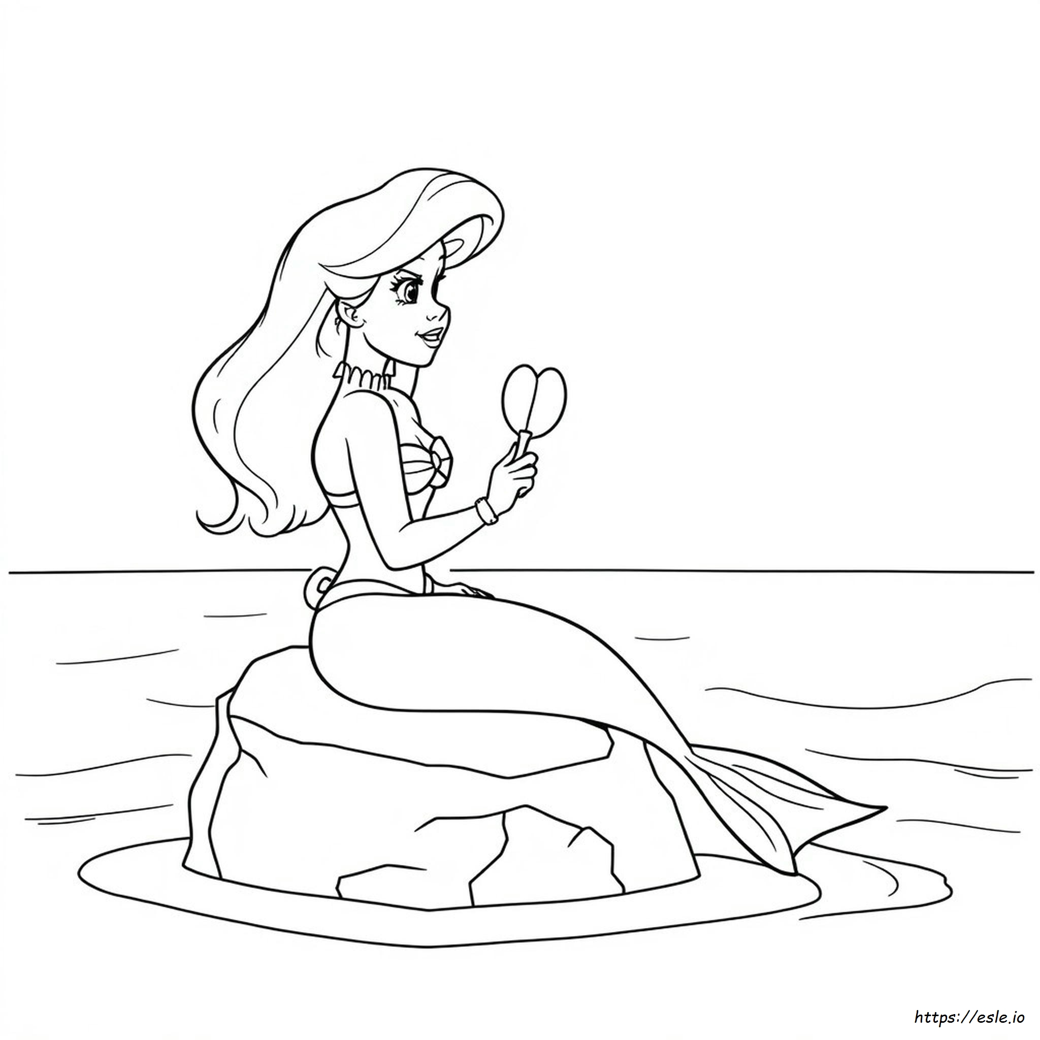 Ariel, A Pequena Sereia Disney Princesa Para Colorir