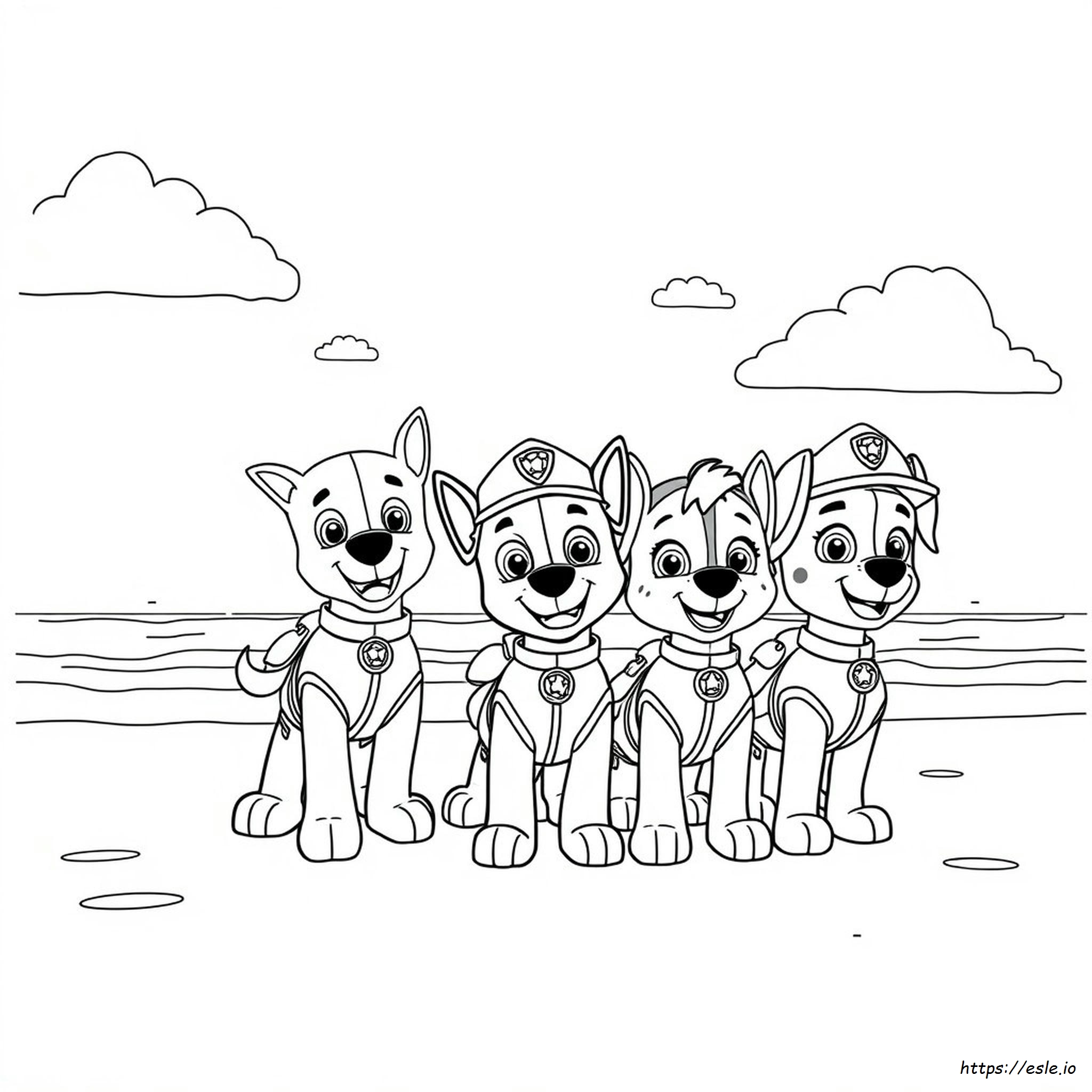 Paw Patrol Coloring Pages - Free Printable Beach Mission