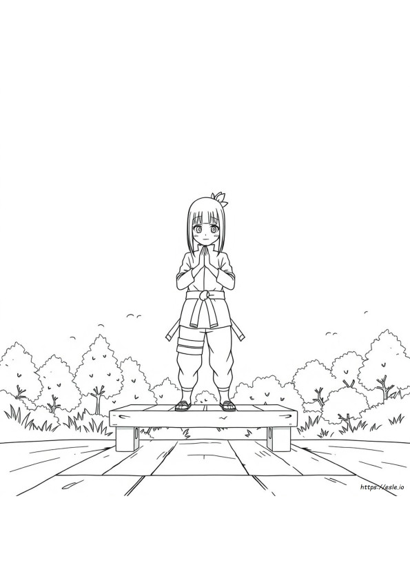 Hinata Coloring Sheet - Free Printable