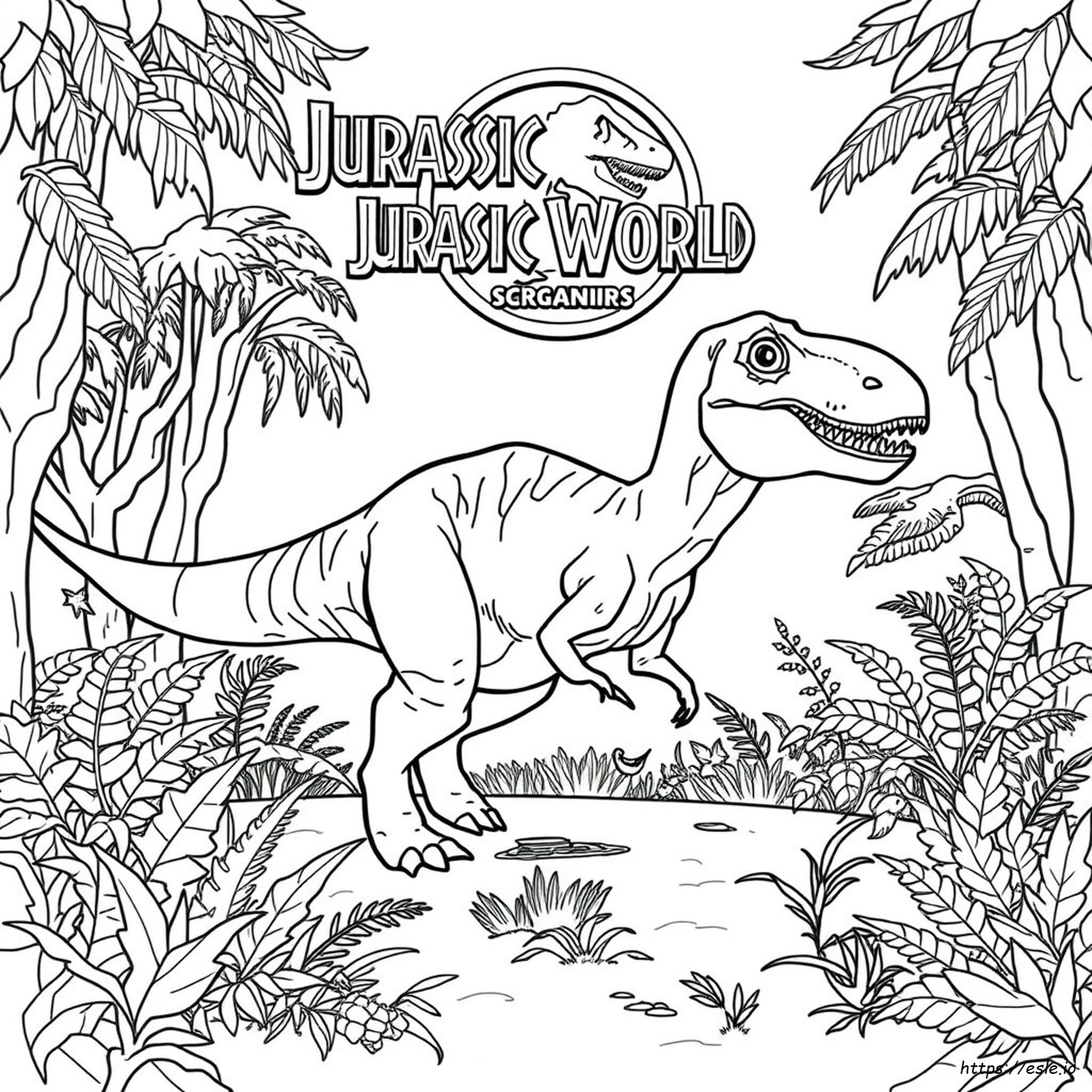 Blue Printable Jurassic World Coloring Pages