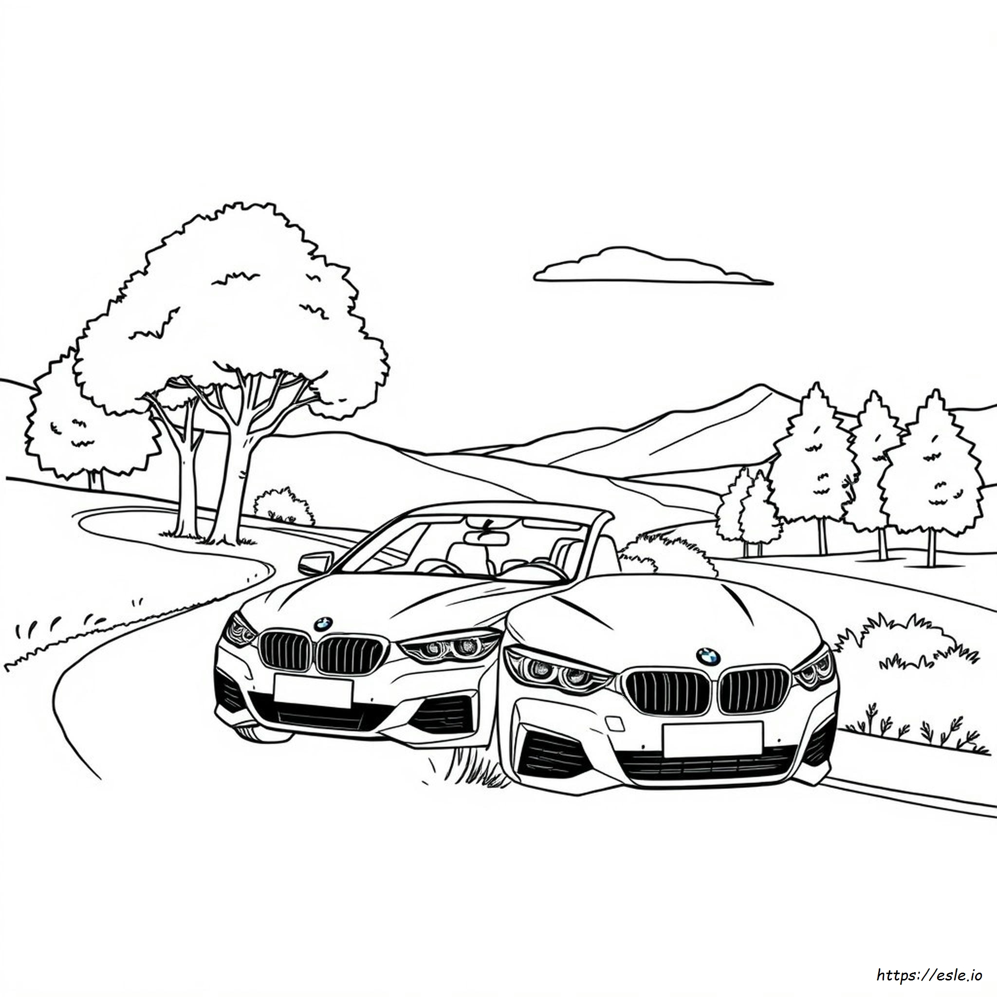 Gambar Mewarnai Bmw - Halaman untuk Anak