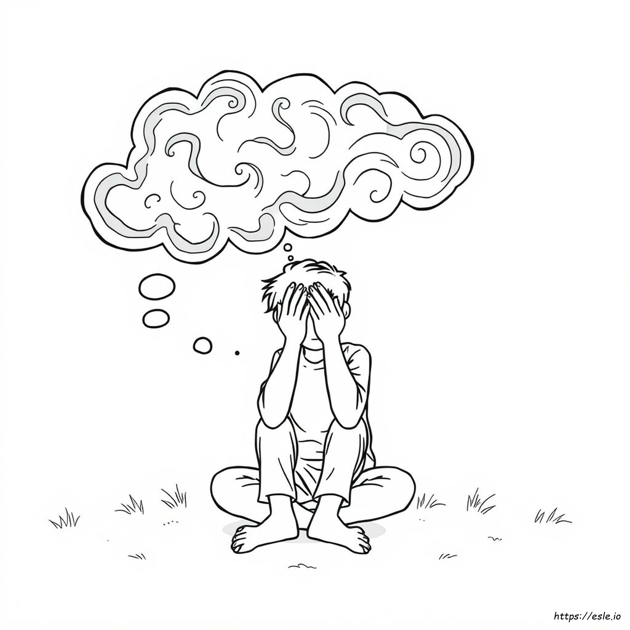 Desenhos Para Colorir: Ansiedade E Depressão
