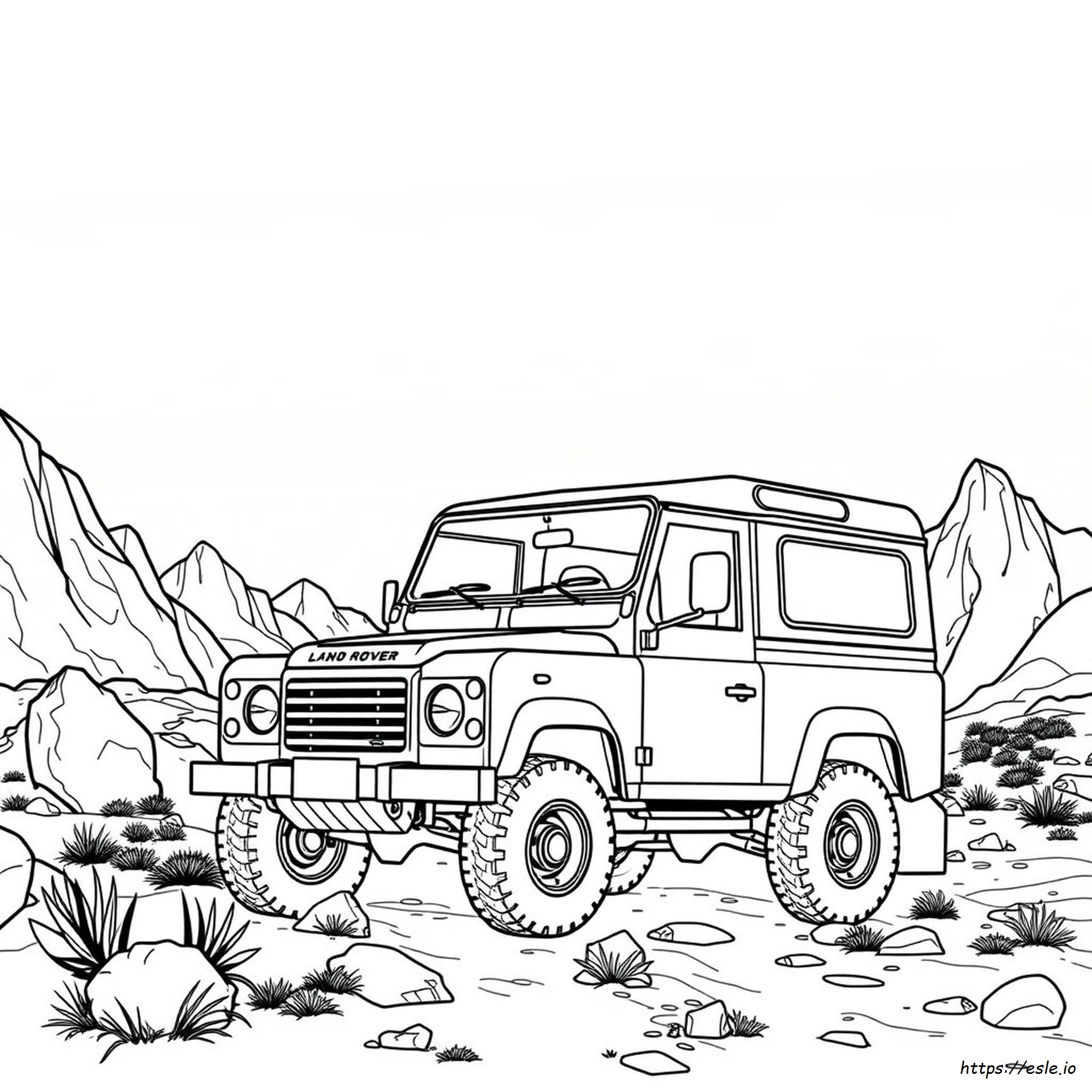 Free Printable Land Rover Coloring Page for Kids