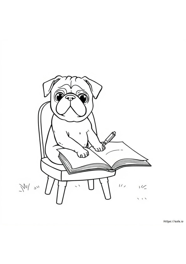Diary Of A Pug Coloring Page