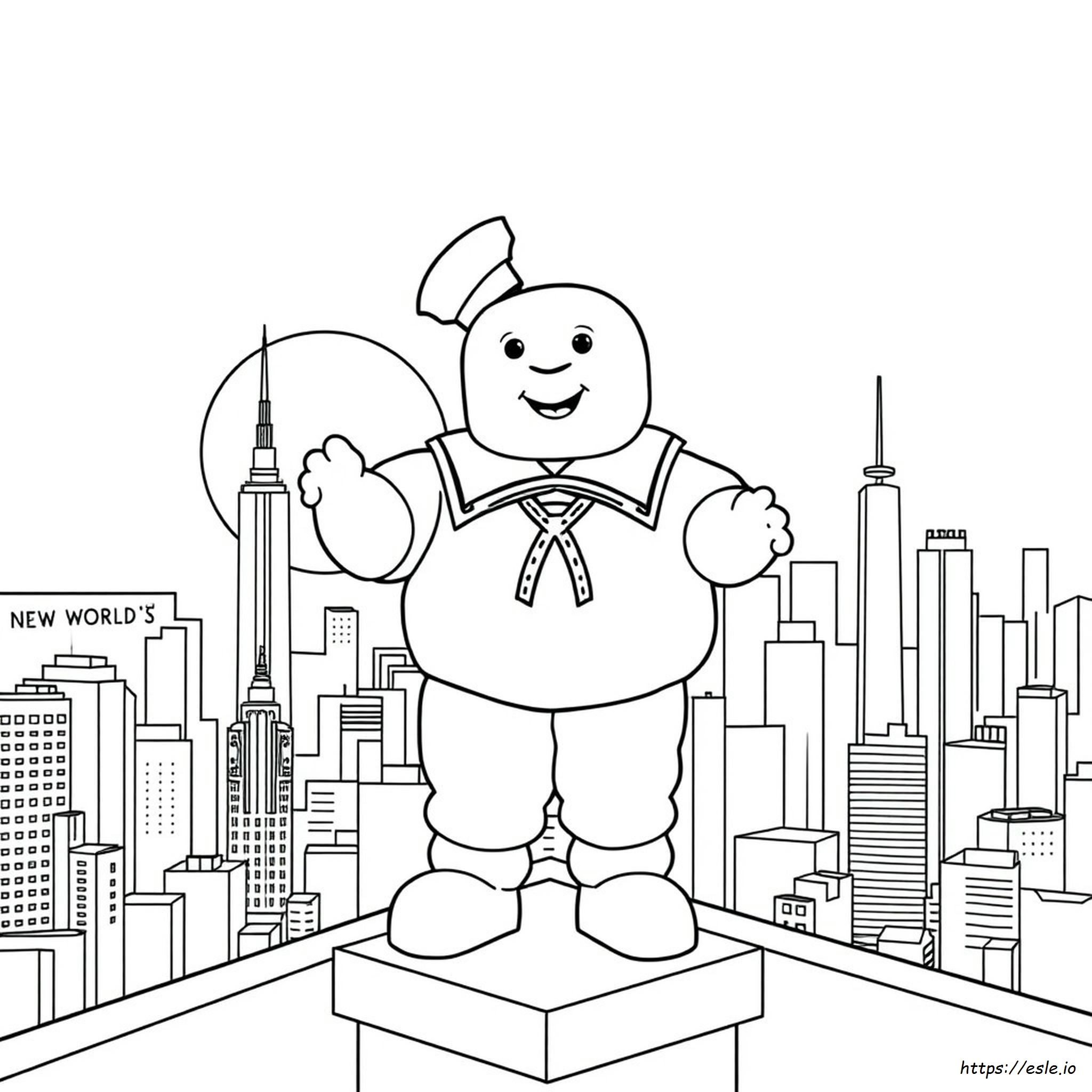 Stay Puft Marshmallow Man Coloring Page
