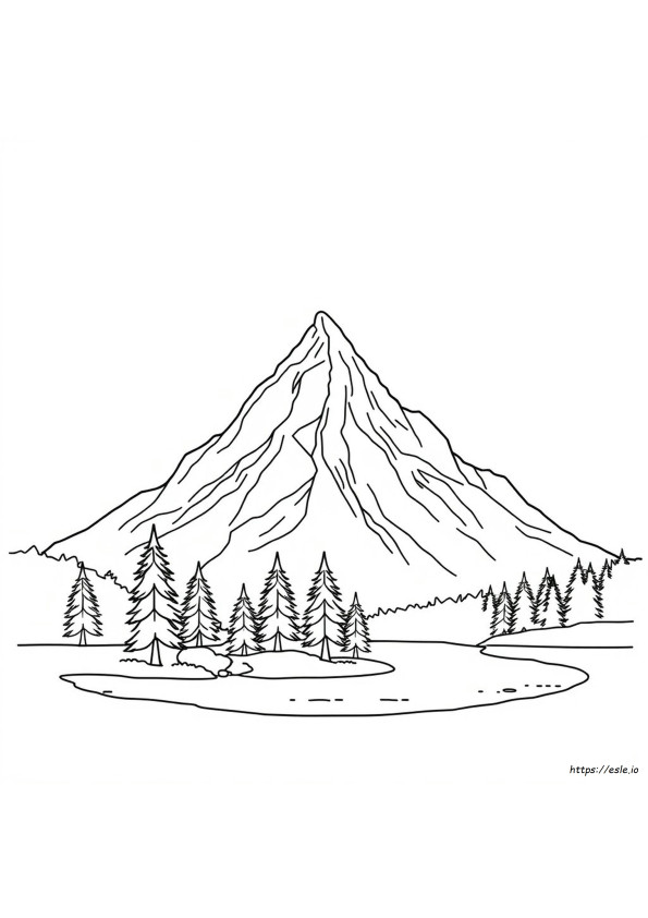 Mountain Colouring In