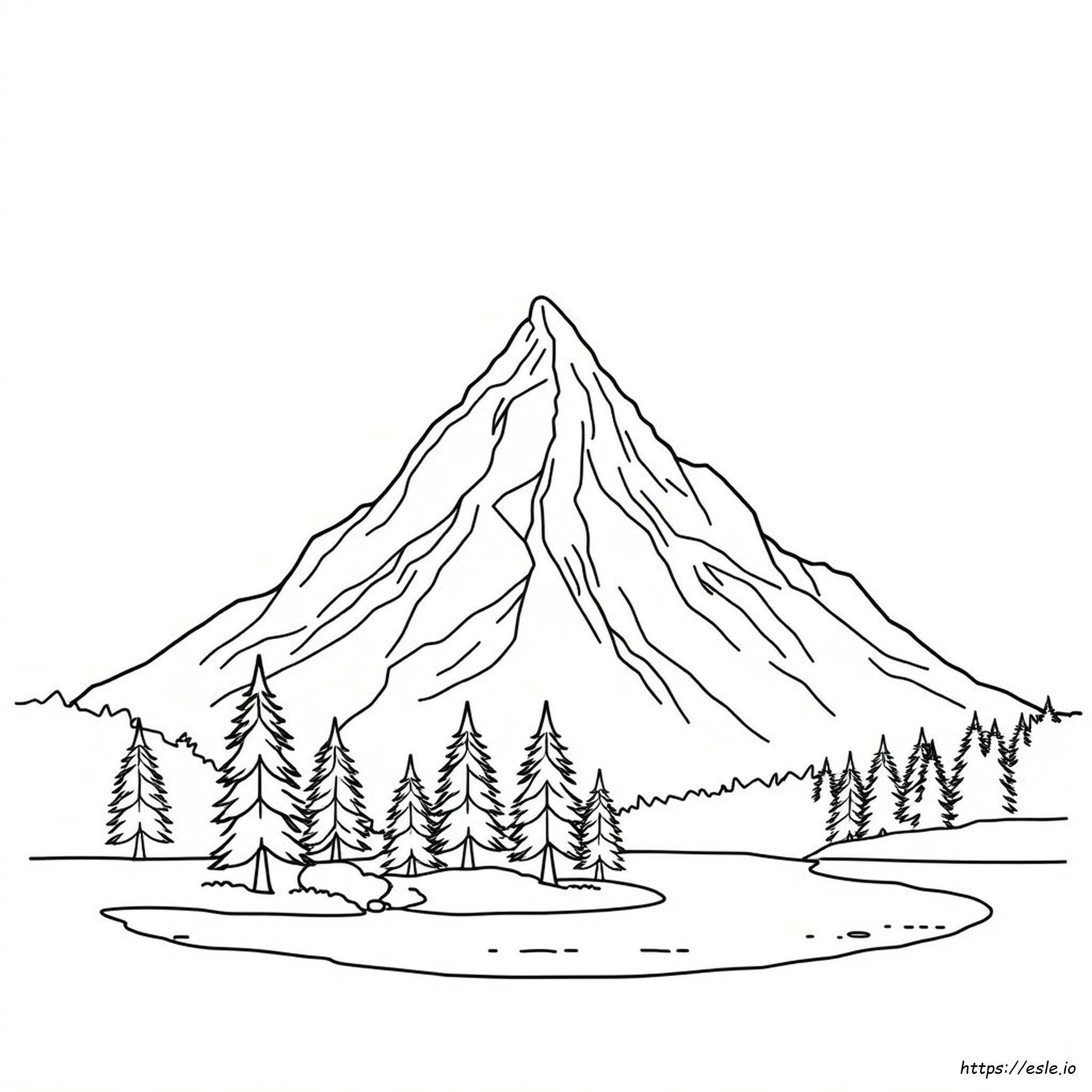 Gambar Mewarnai Gunung