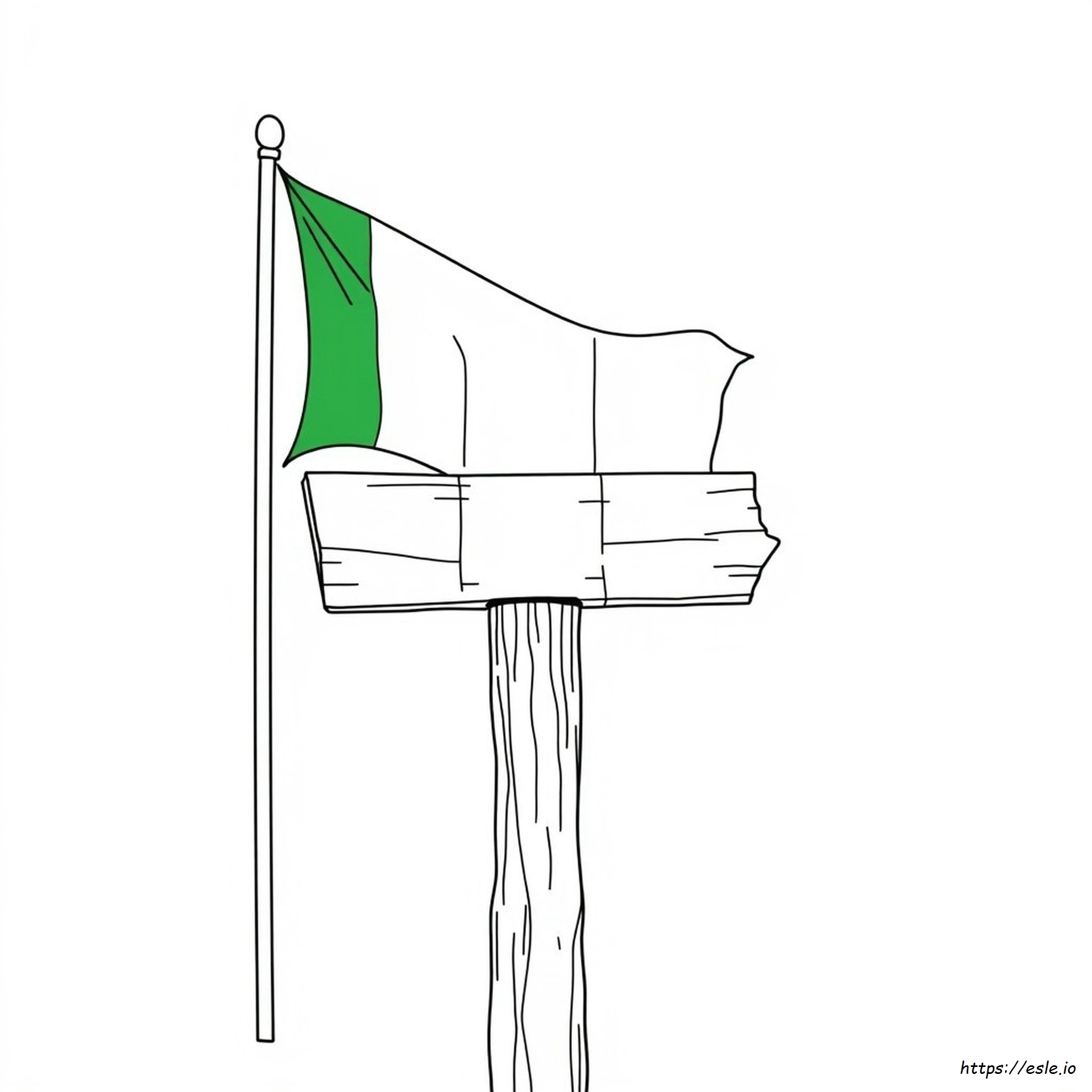 Coloring Page Printable Nigeria Flag