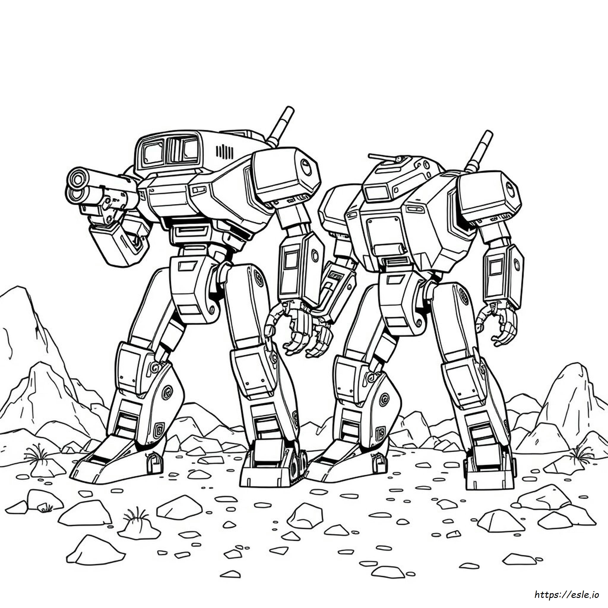 War Robots Mech Coloring Pages