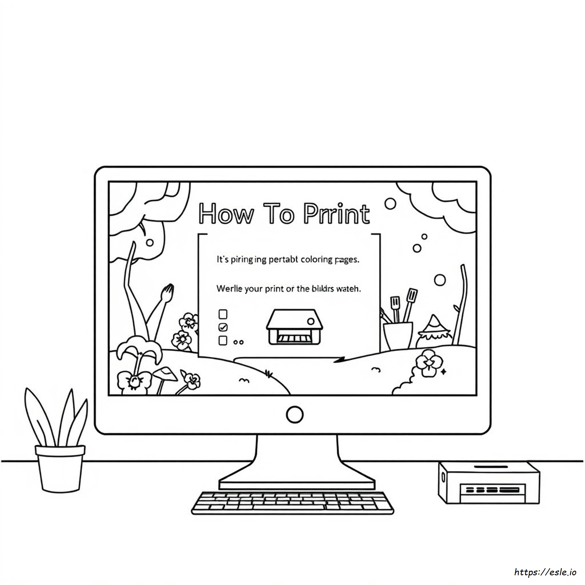 How To Print A Coloring Page On A Computer