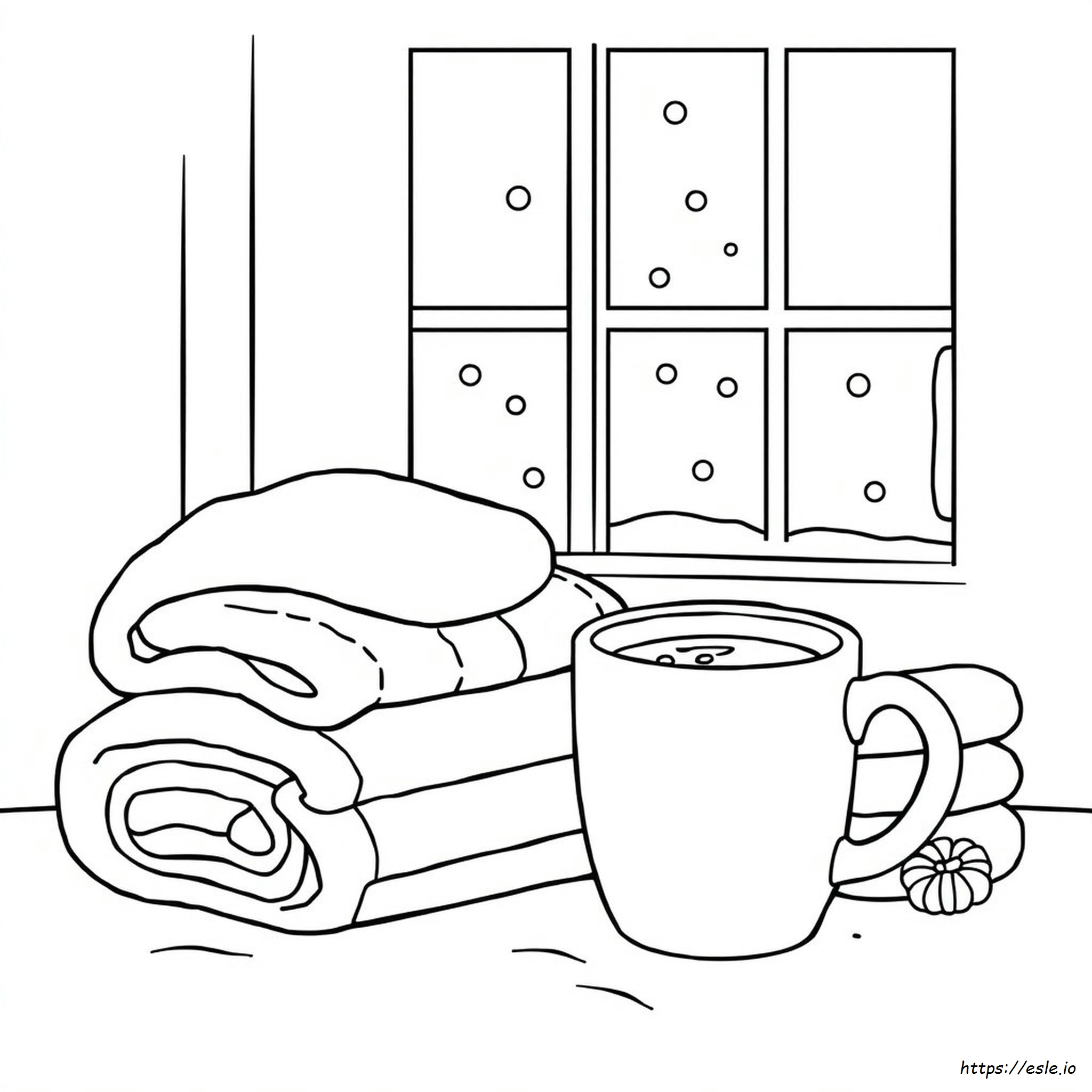 Hot Cocoa Mug Coloring Page