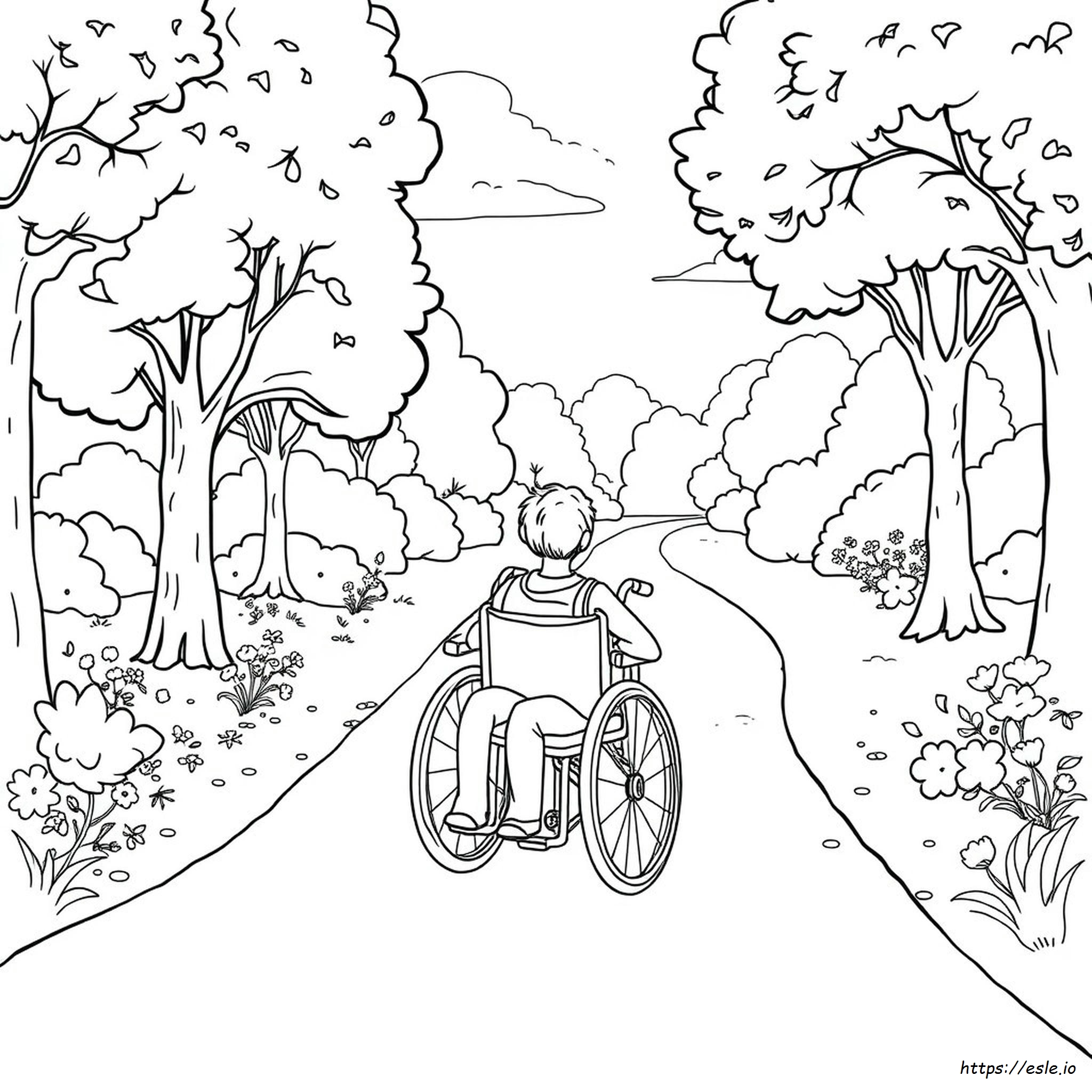 Wheelchair Coloring Pages