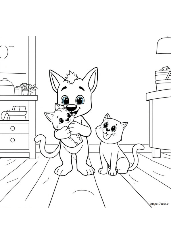 Bluey, Bingo E Muffin Disegni Da Colorare