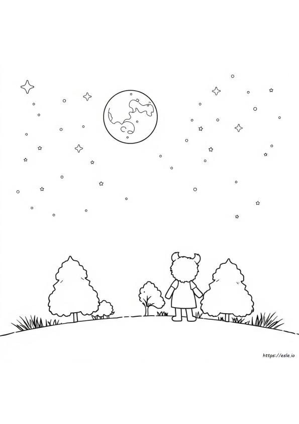 Sky Fnf Coloring Page
