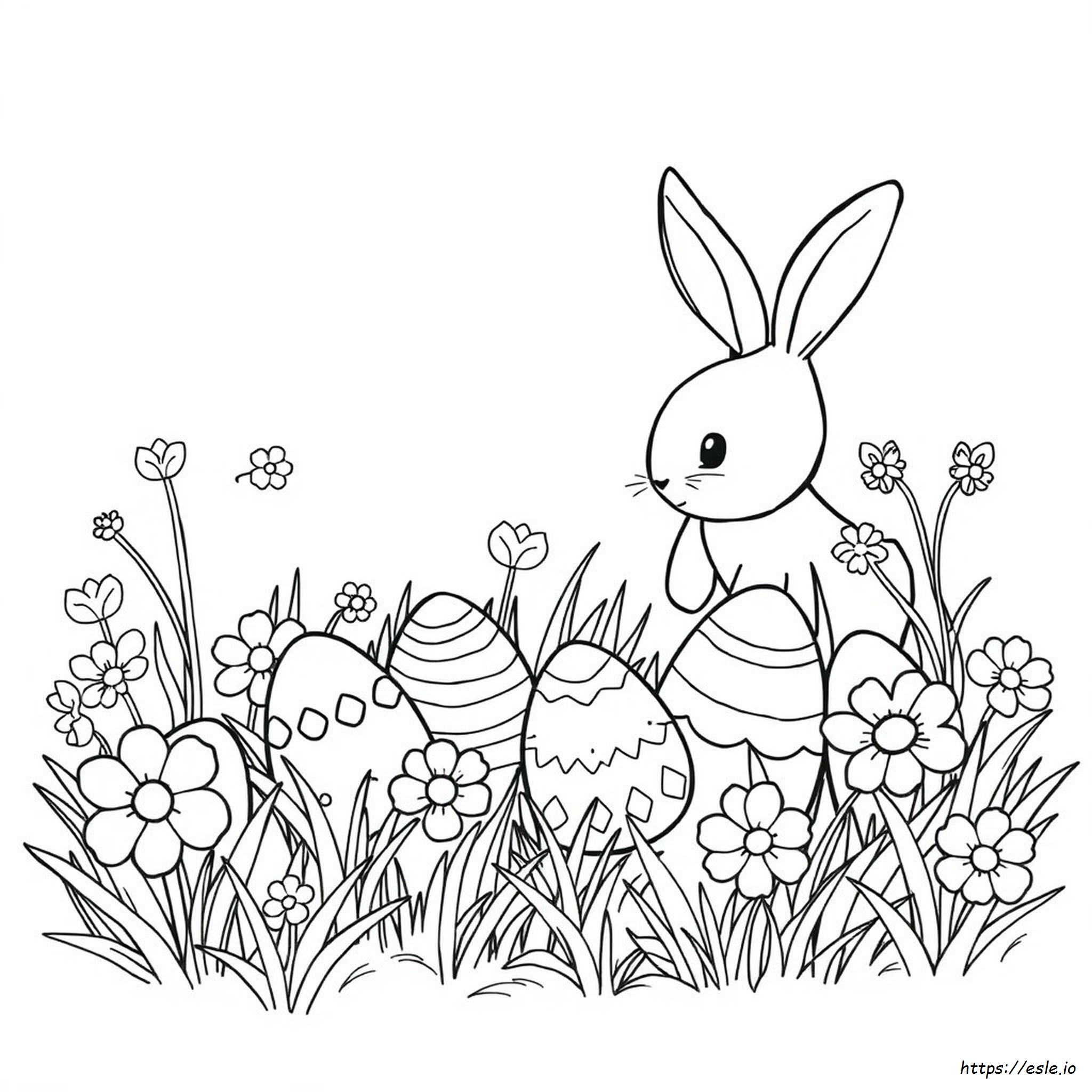 Little Easter Eggs Coloring Page - Free Printable