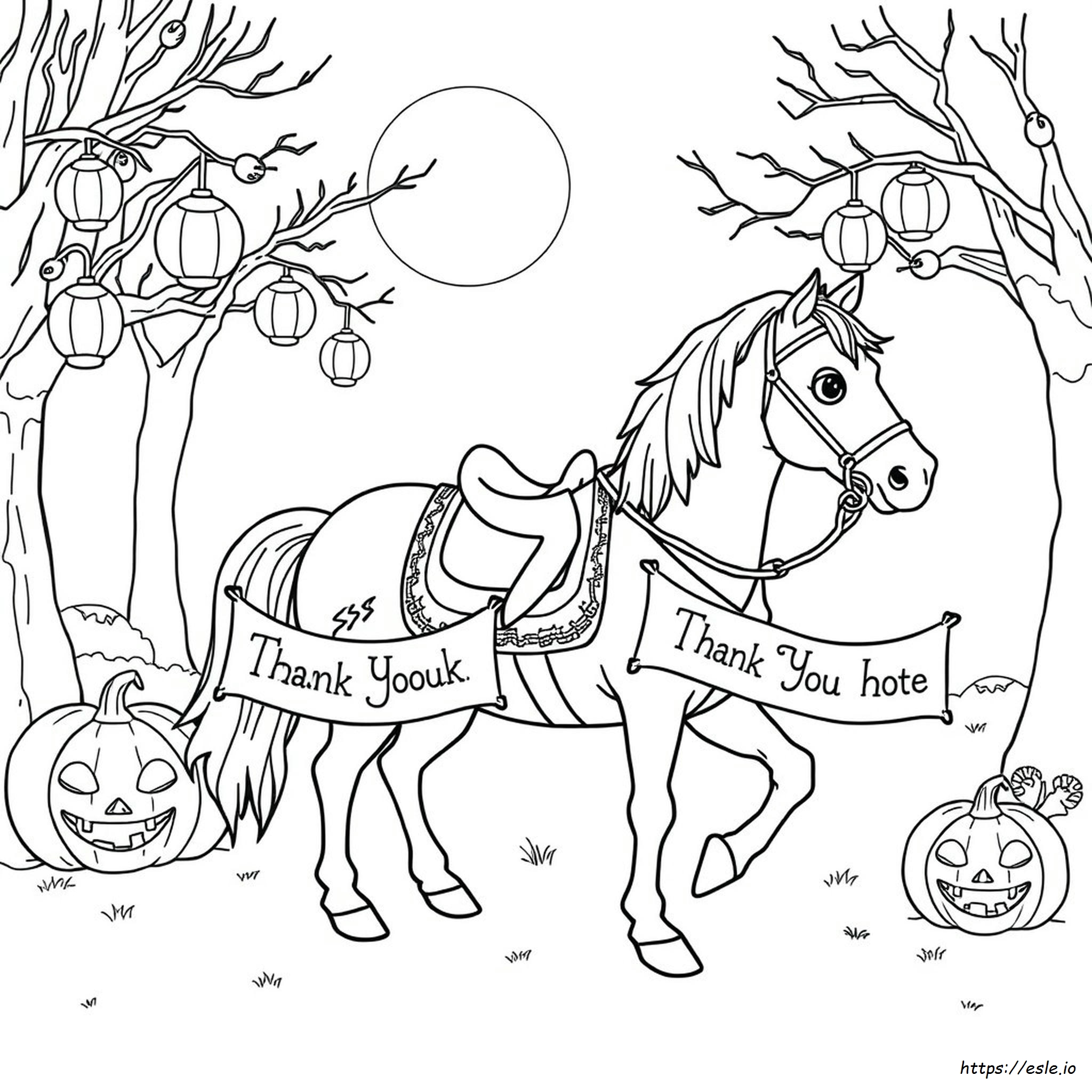 Pagina Da Colorare Grazie Halloween - Gratis da Stampare