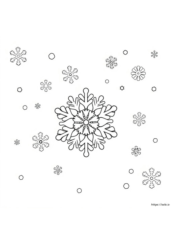 Fiocchi Di Neve Da Colorare Per L'asilo