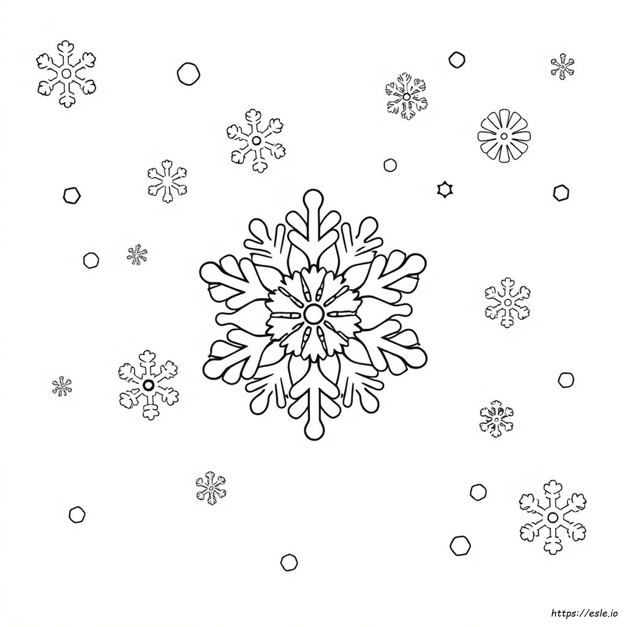 Snowflake Coloring Pages For Kindergarten