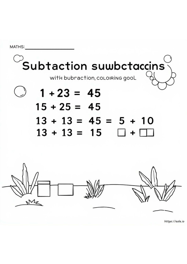 Subtraktion Mit Umgruppierung Ausmalbilder