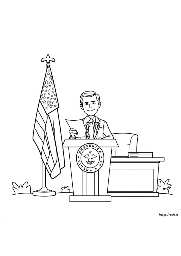 Presidential Coloring Page
